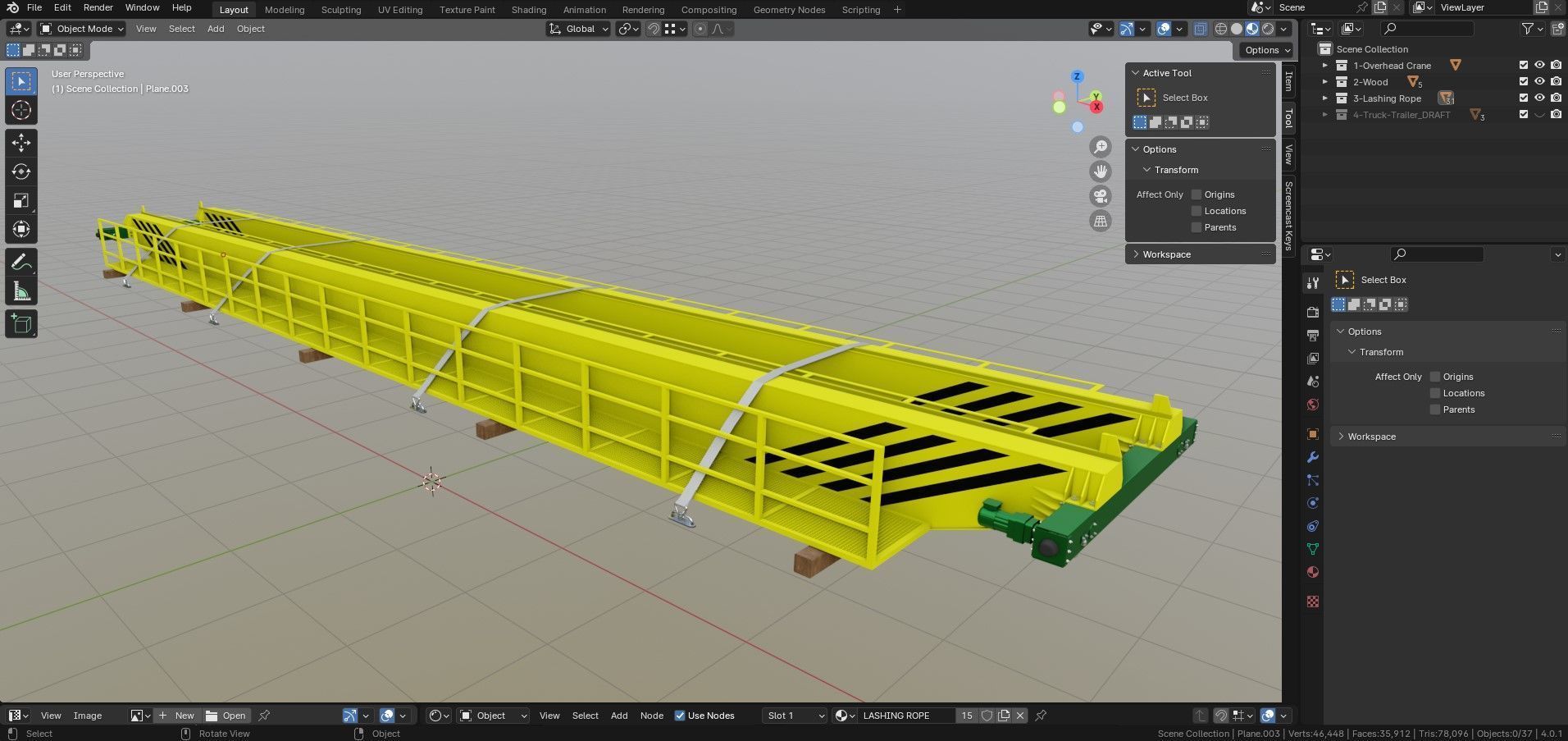 CARGO MODELS FOR TRUCK TRAILER-Overhead Crane Type-1 3D model_25