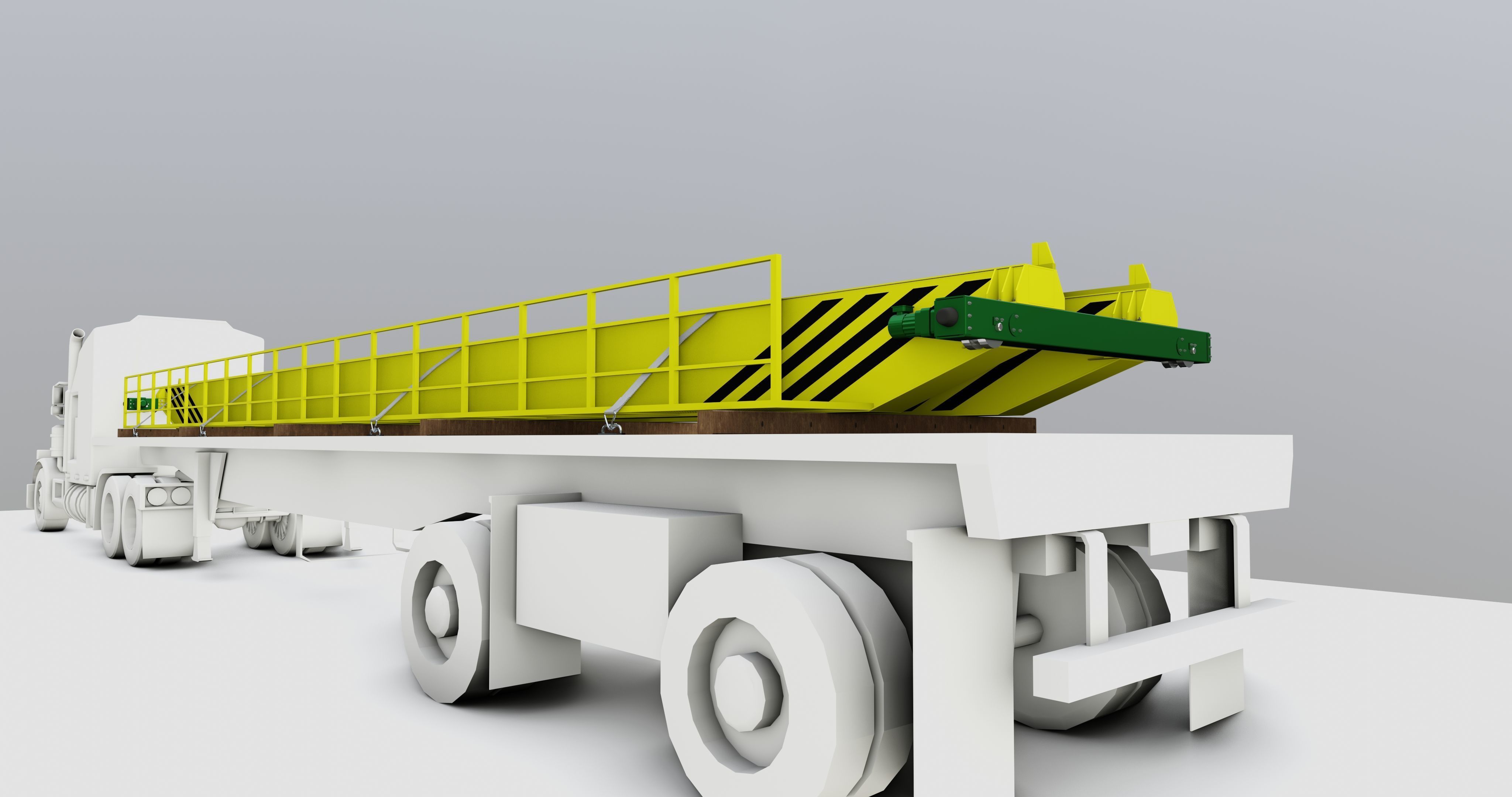 CARGO MODELS FOR TRUCK TRAILER-Overhead Crane Type-1 3D model_4