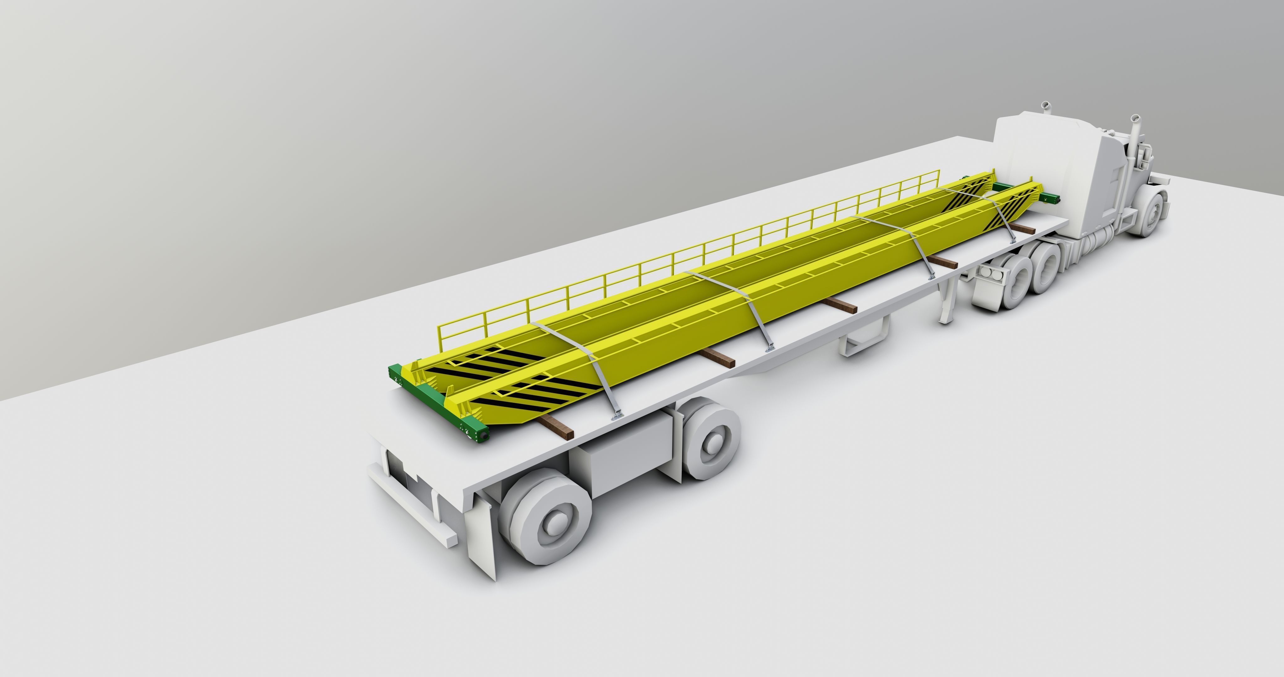 CARGO MODELS FOR TRUCK TRAILER-Overhead Crane Type-1 3D model_3