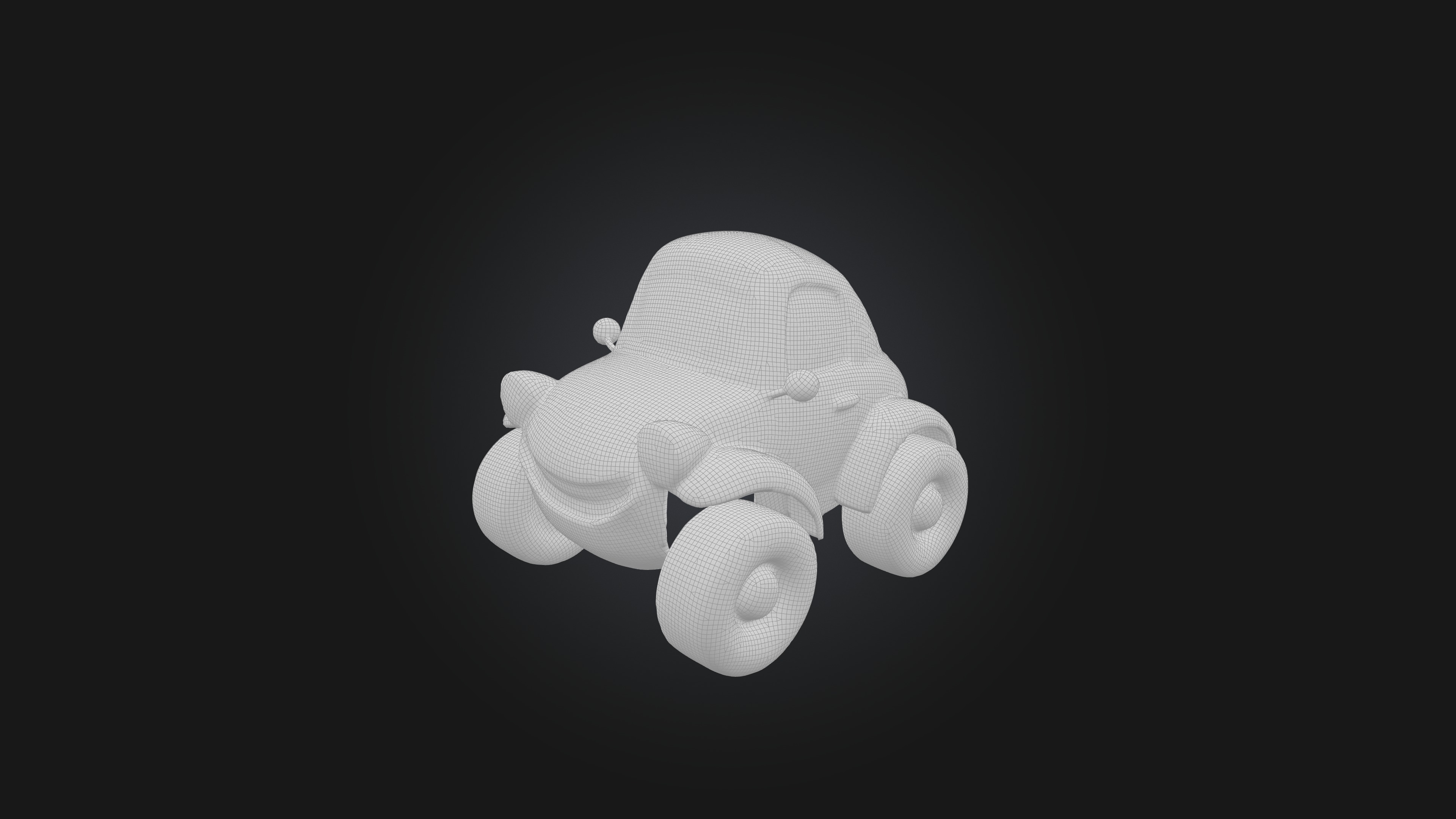 Cartoon Car 3D model_1