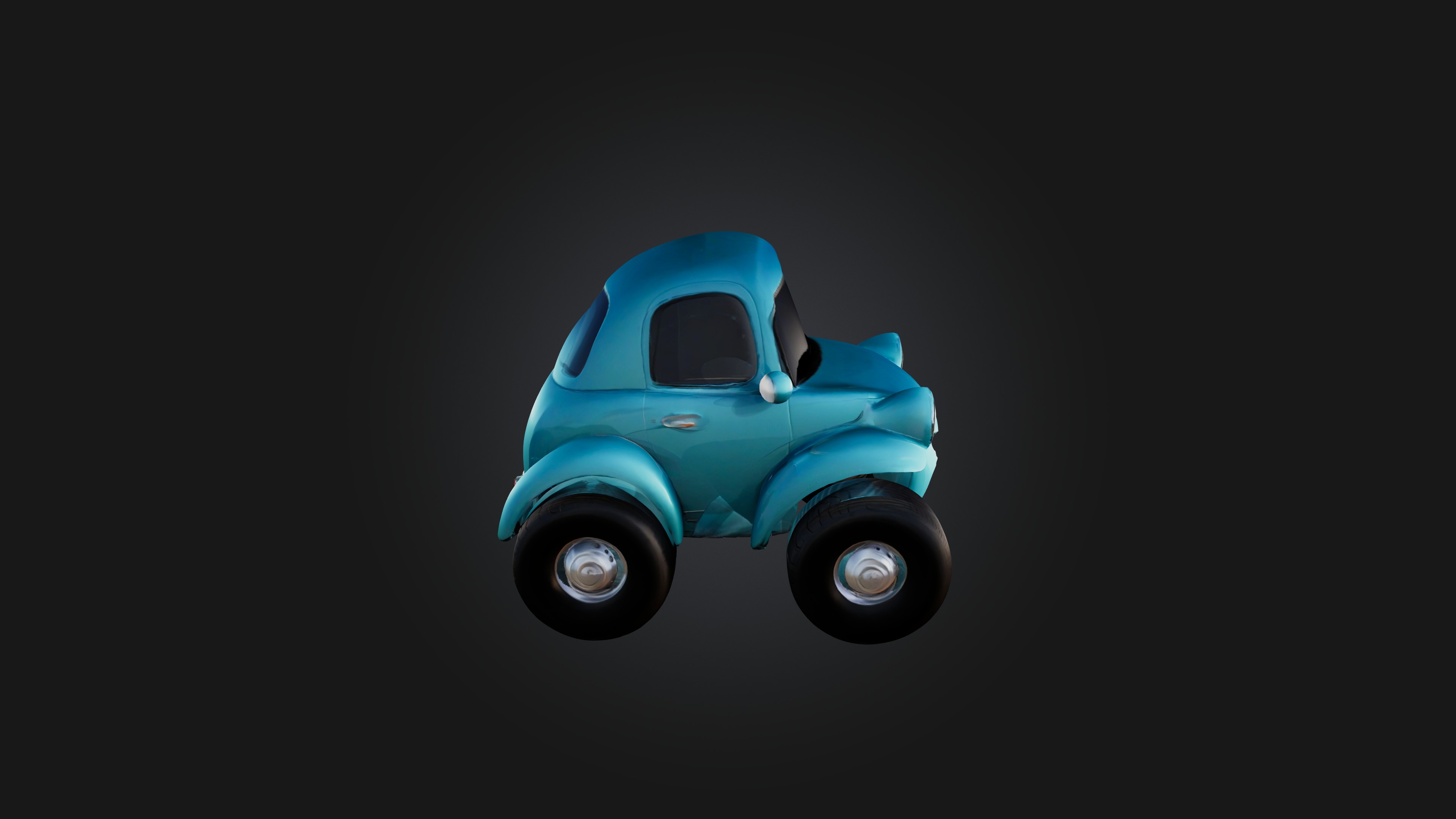 Cartoon Car 3D model_4