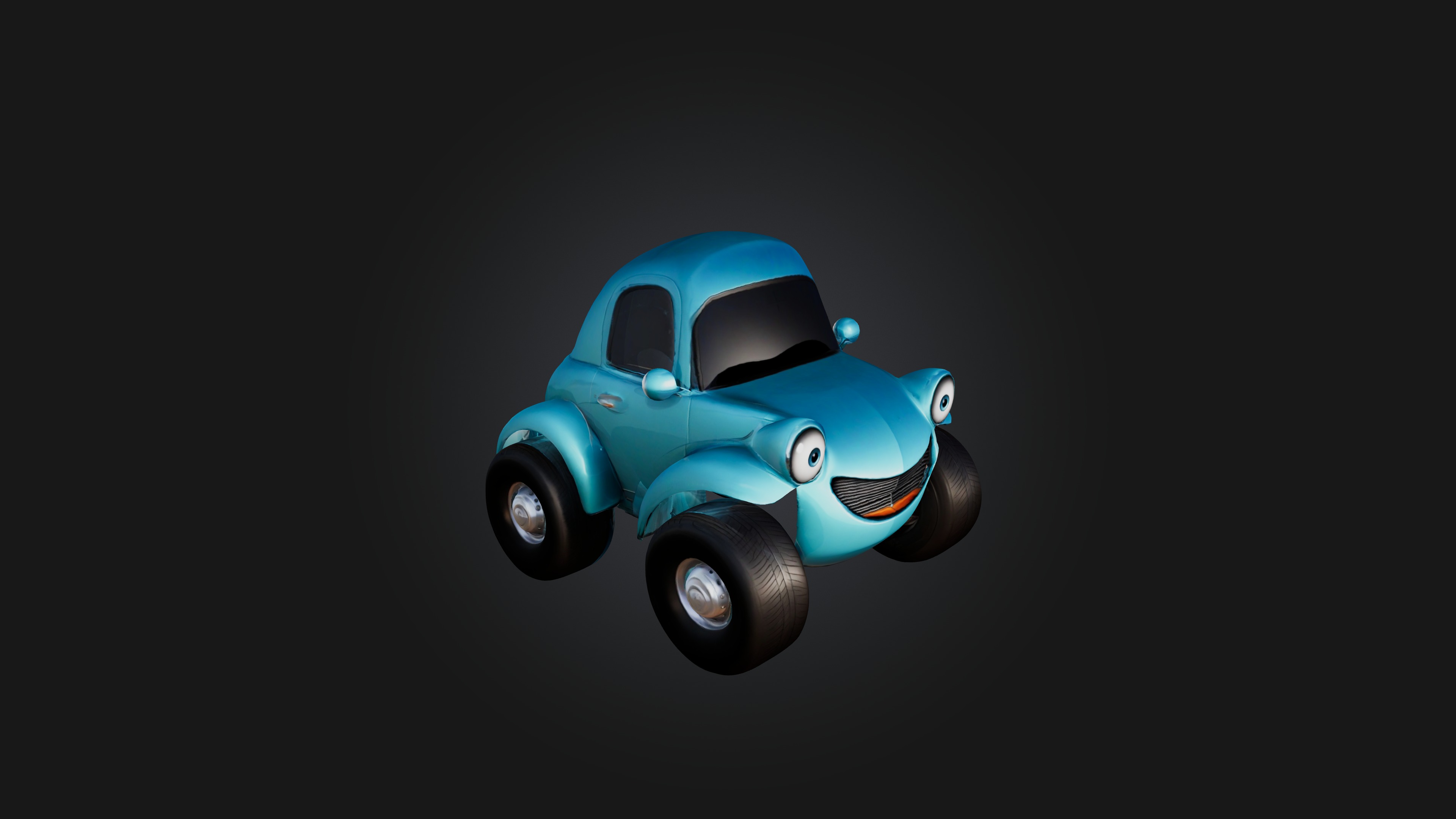 Cartoon Car 3D model_3