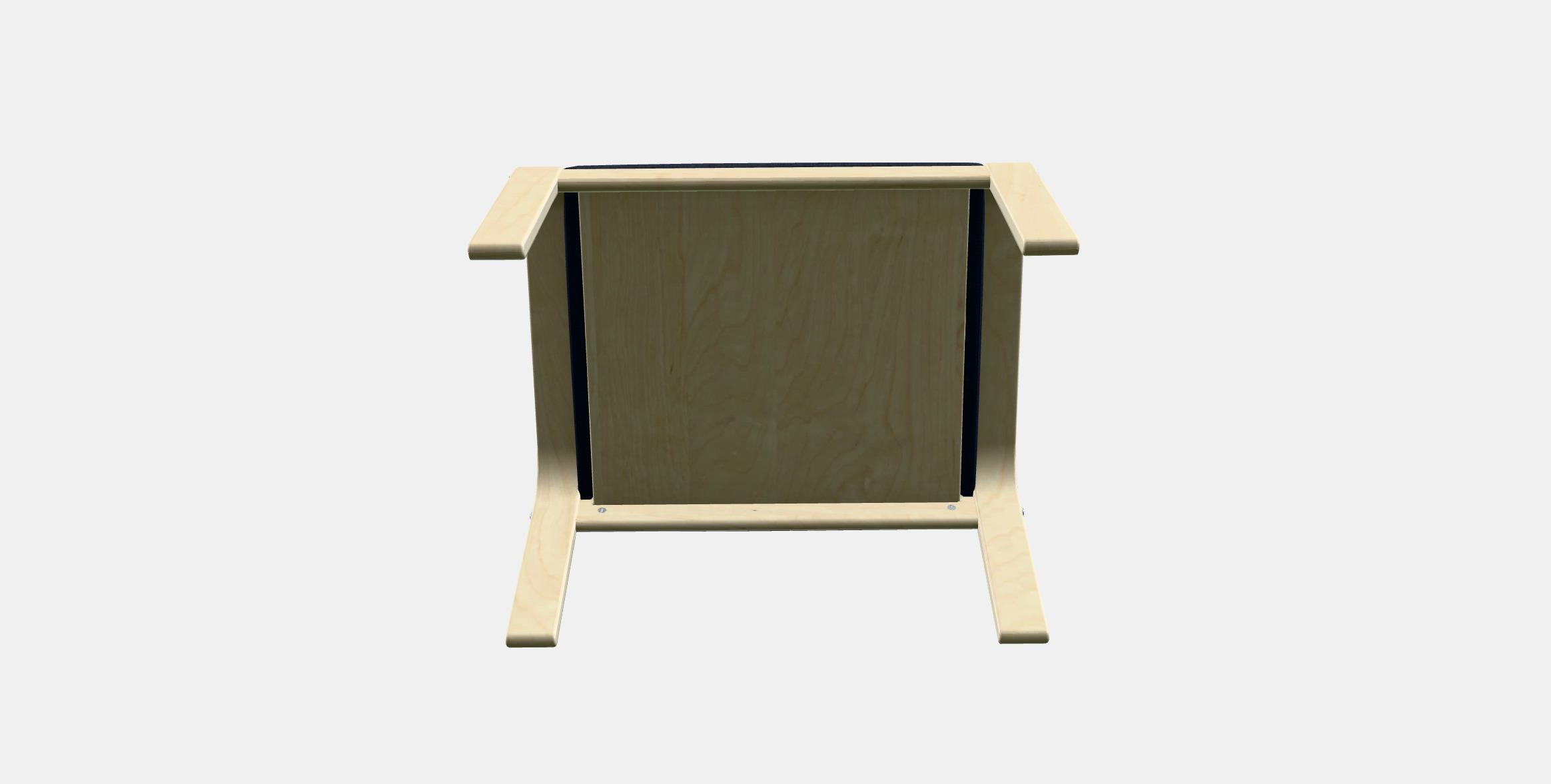 POANG Footstool 25 Low-poly 3D model_8