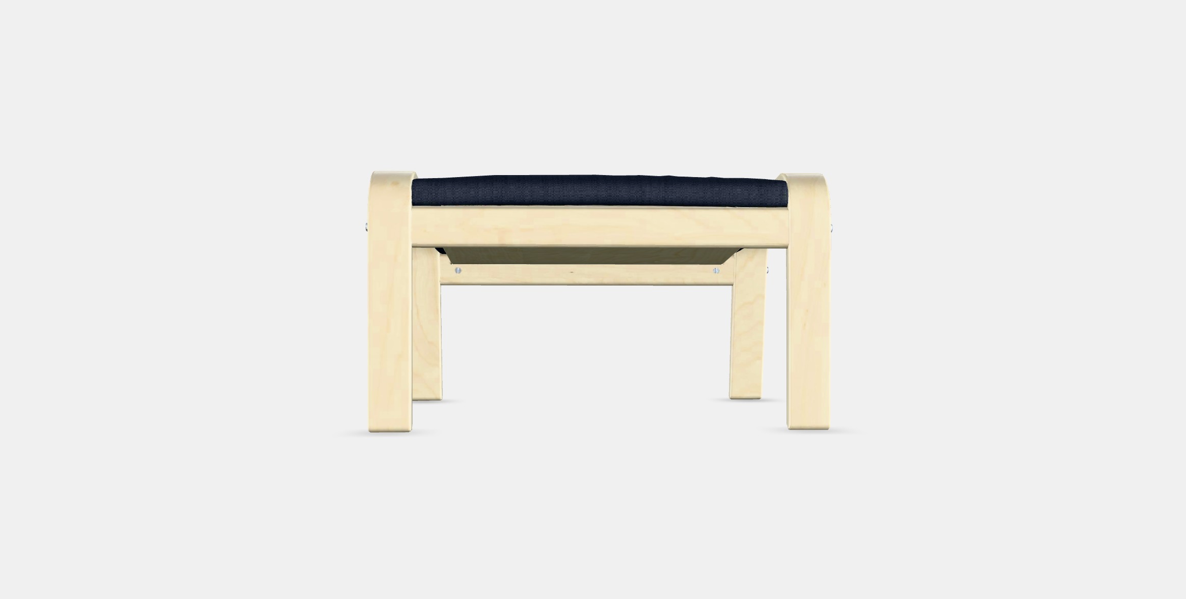 POANG Footstool 25 Low-poly 3D model_14