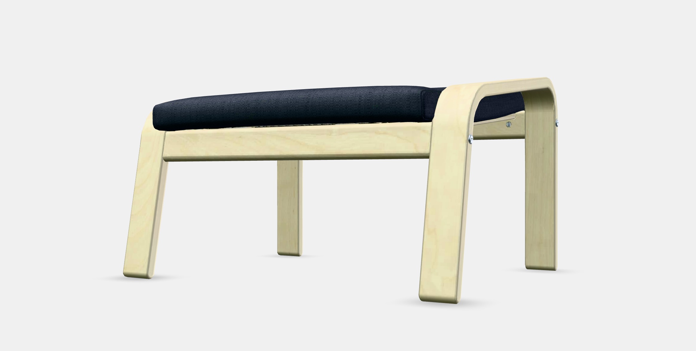 POANG Footstool 25 Low-poly 3D model_13