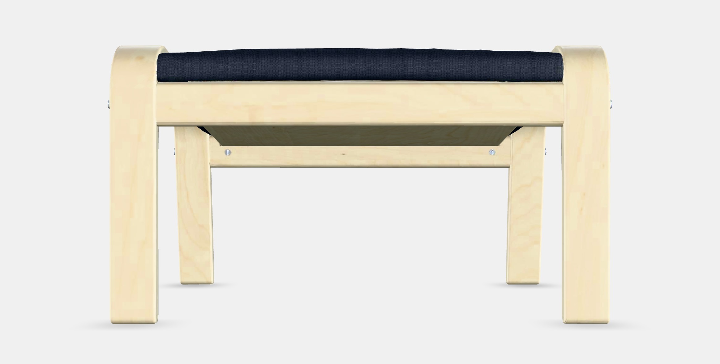 POANG Footstool 25 Low-poly 3D model_15