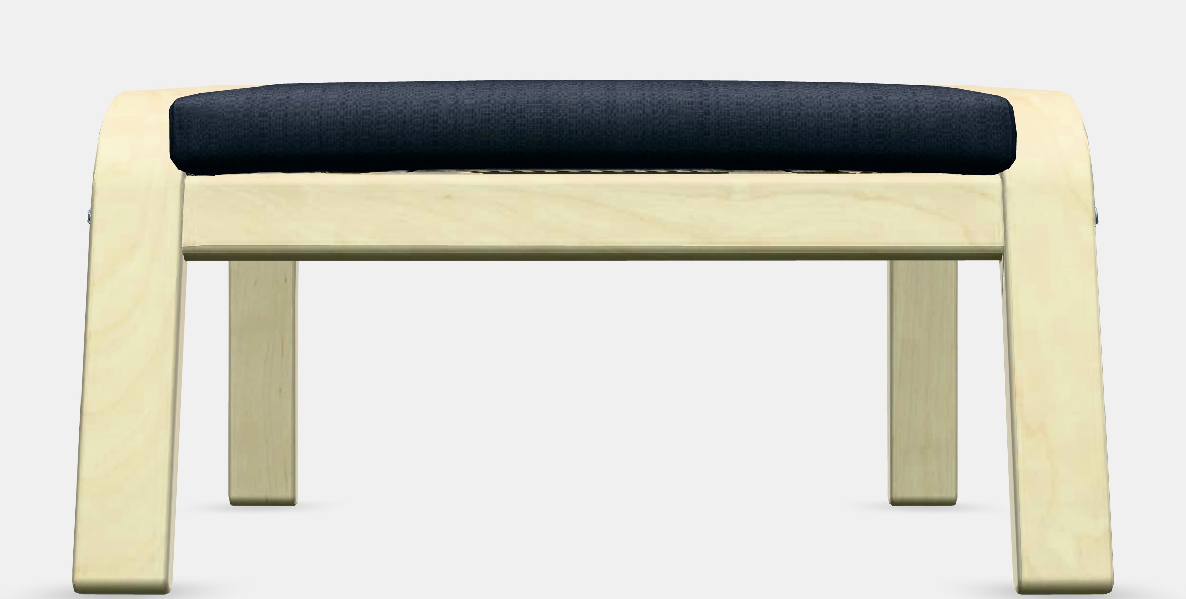 POANG Footstool 25 Low-poly 3D model_12