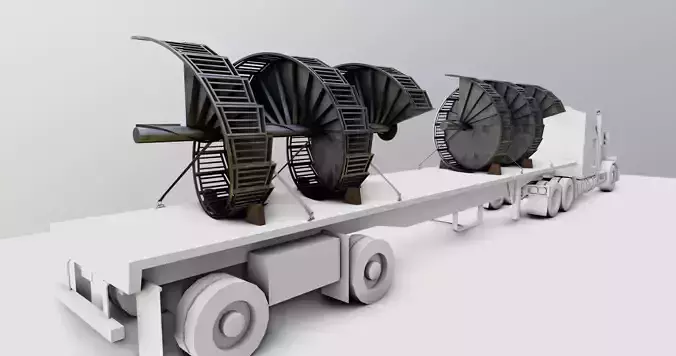 CARGO MODELS FOR TRUCK TRAILER-Spiral Stair Type-1