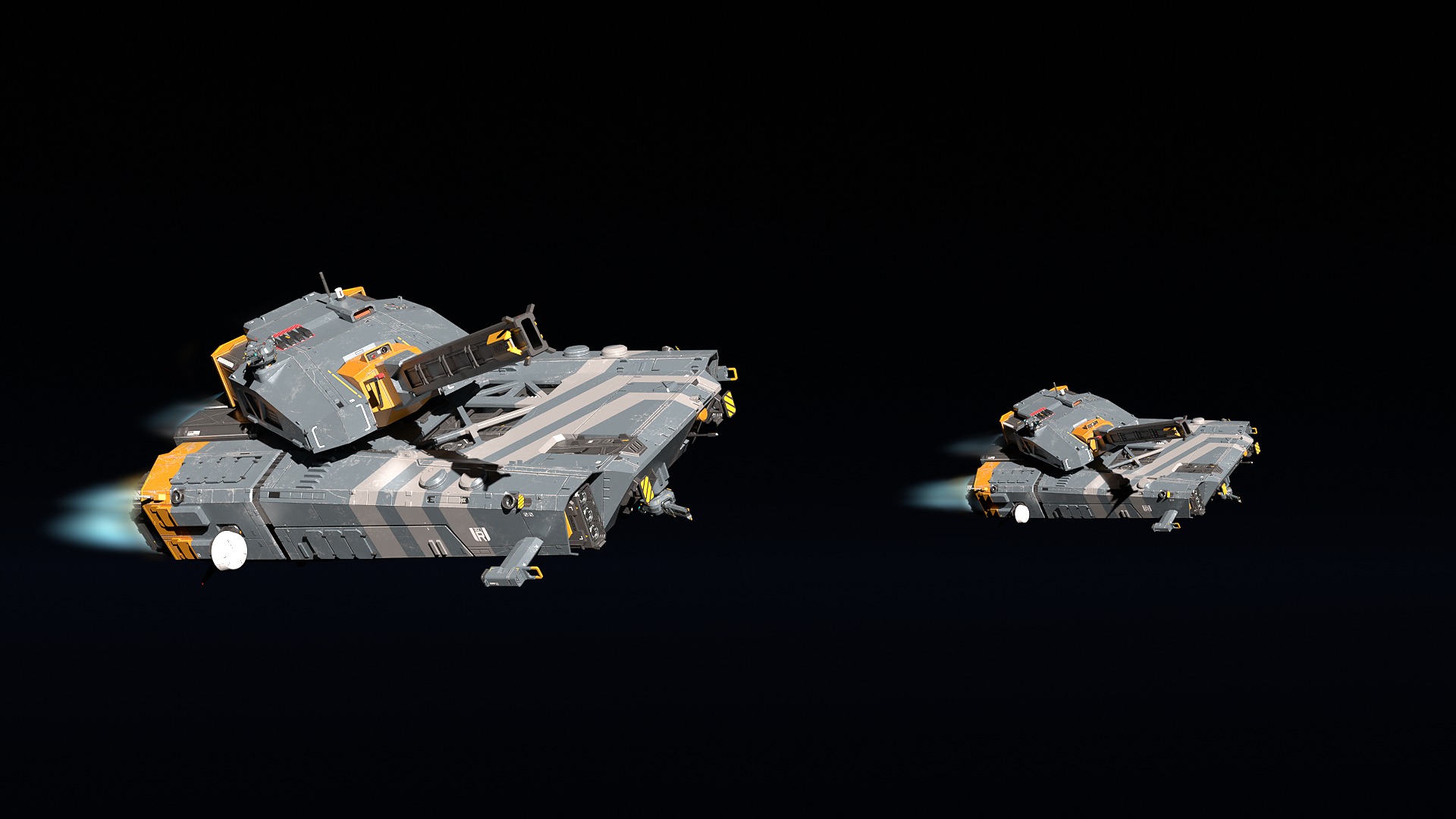 Spaceship Tank Low-poly 3D model_8