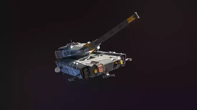 Spaceship Tank Low-poly 3D model Spaceship Tank Low-poly 3D model