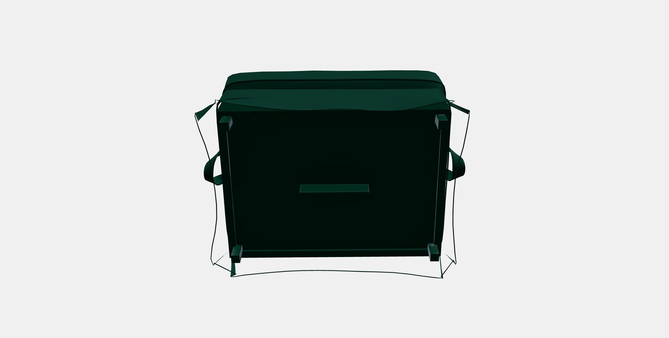 EKTORP Footstool 2 Low-poly 3D model_7