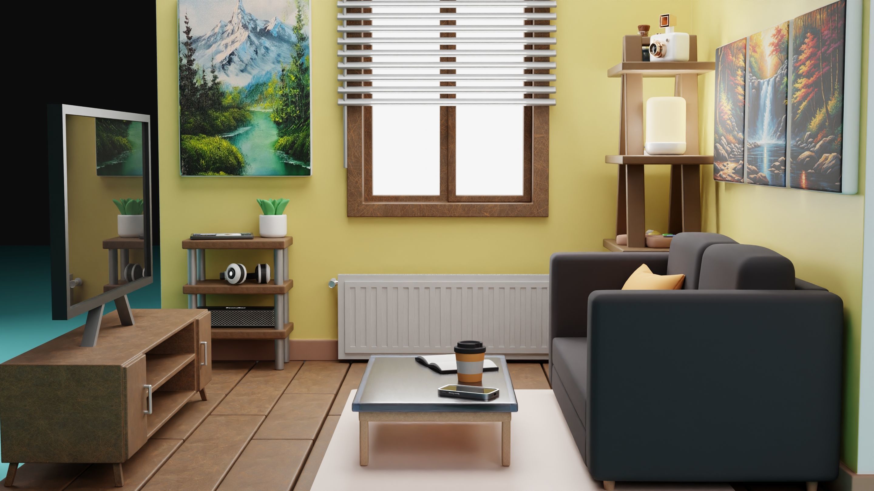 Living room 3D model_1