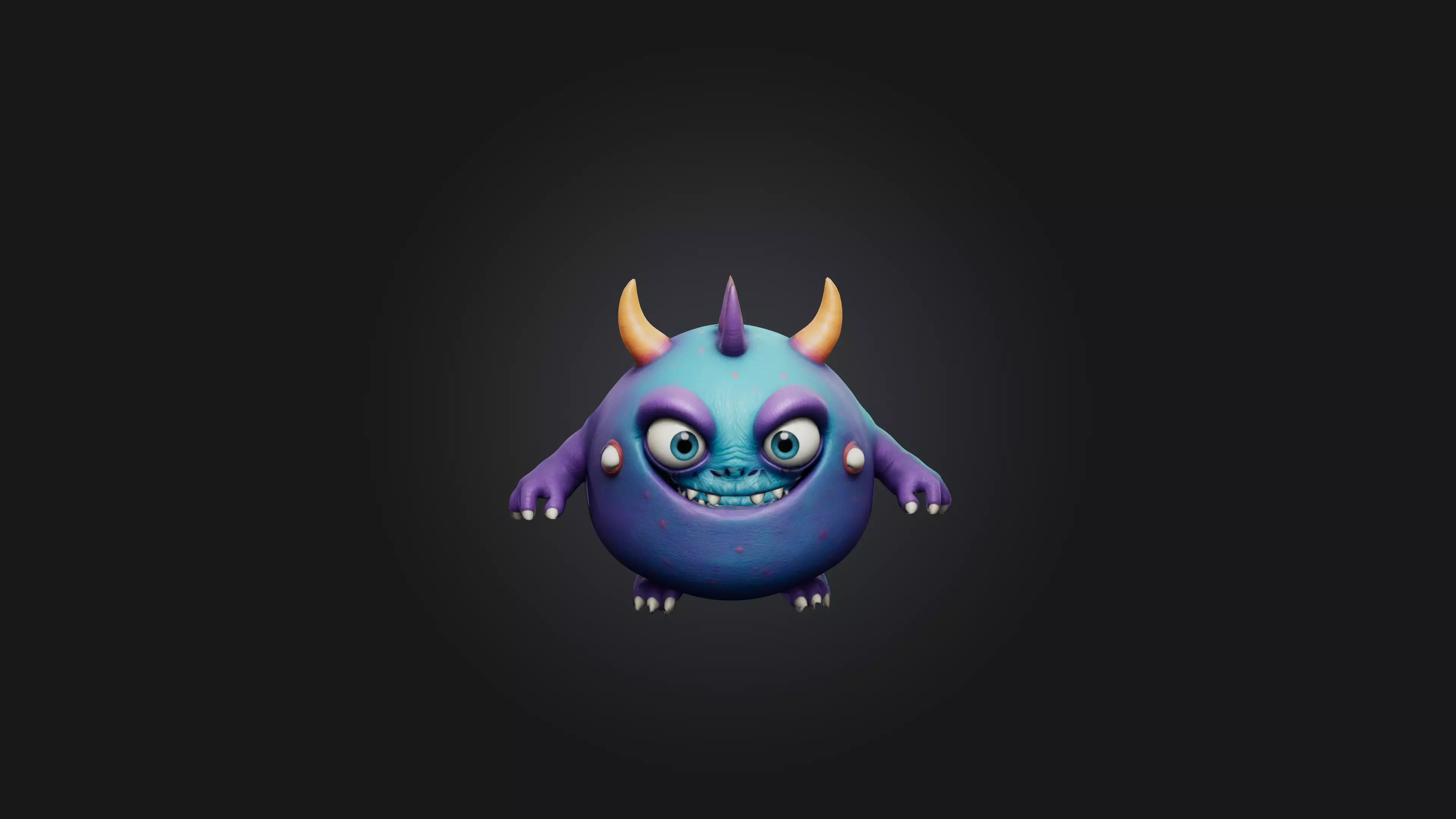 Cute monster 3D model_0