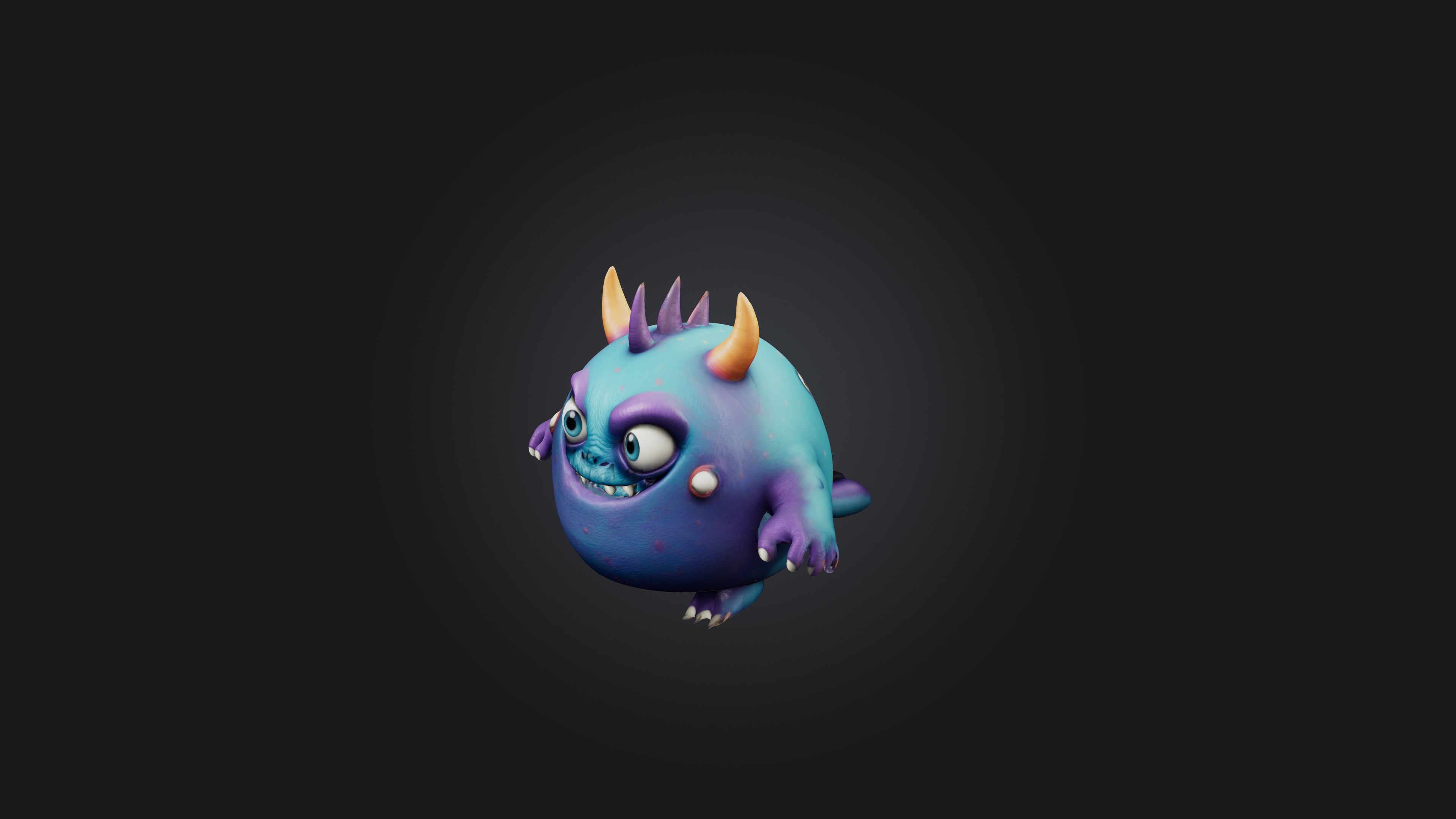 Cute monster 3D model_6