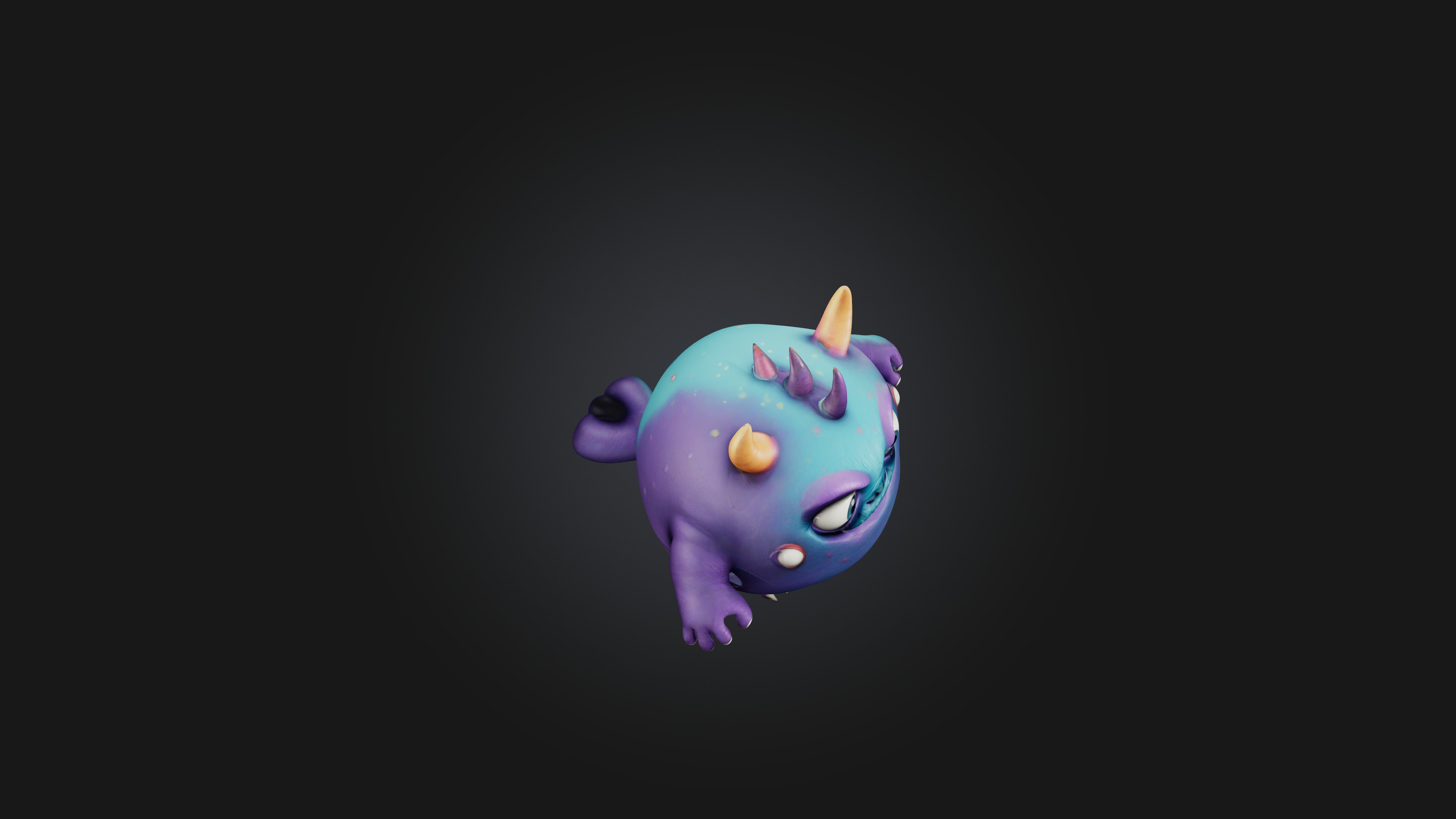 Cute monster 3D model_5