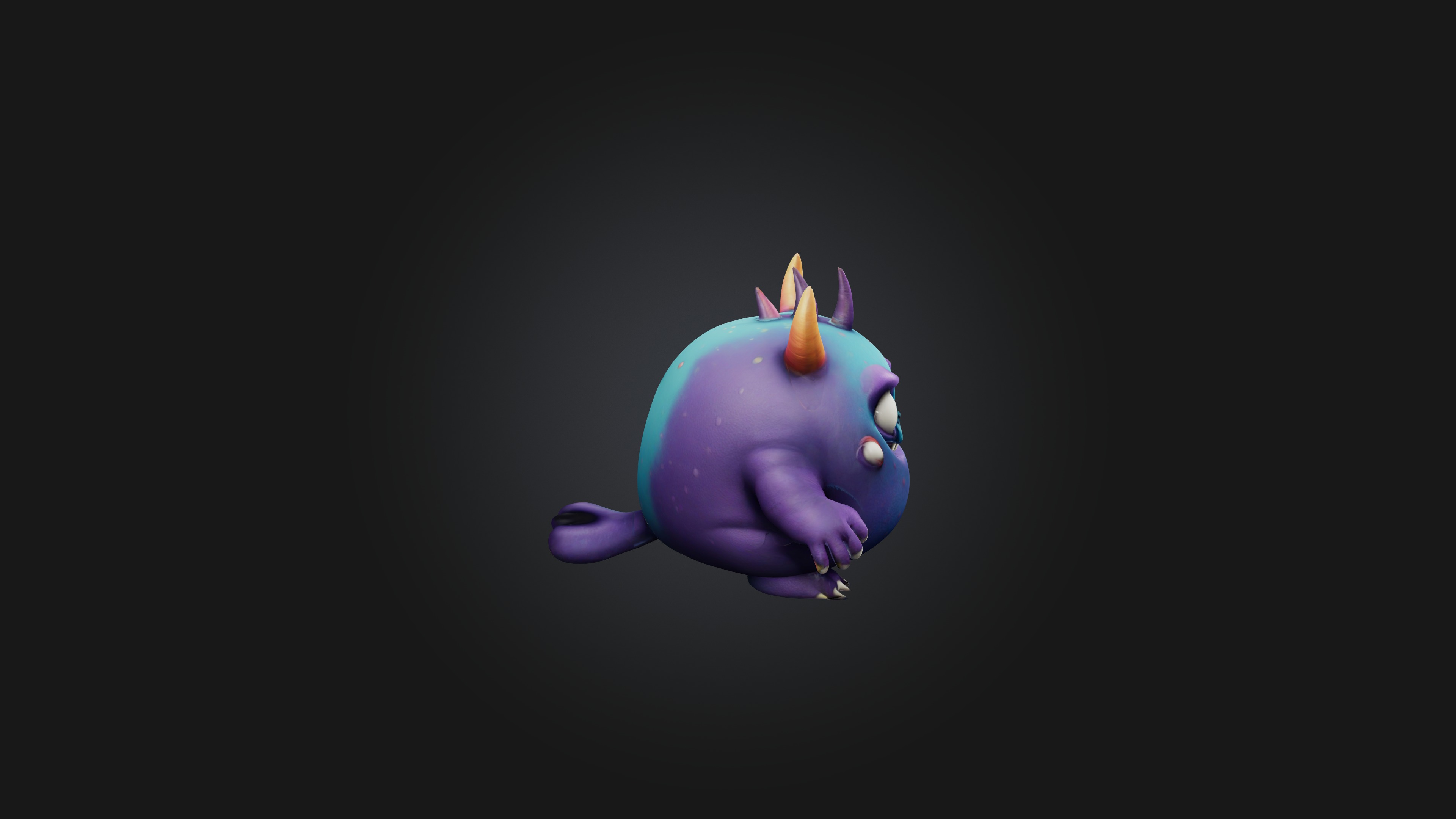 Cute monster 3D model_4