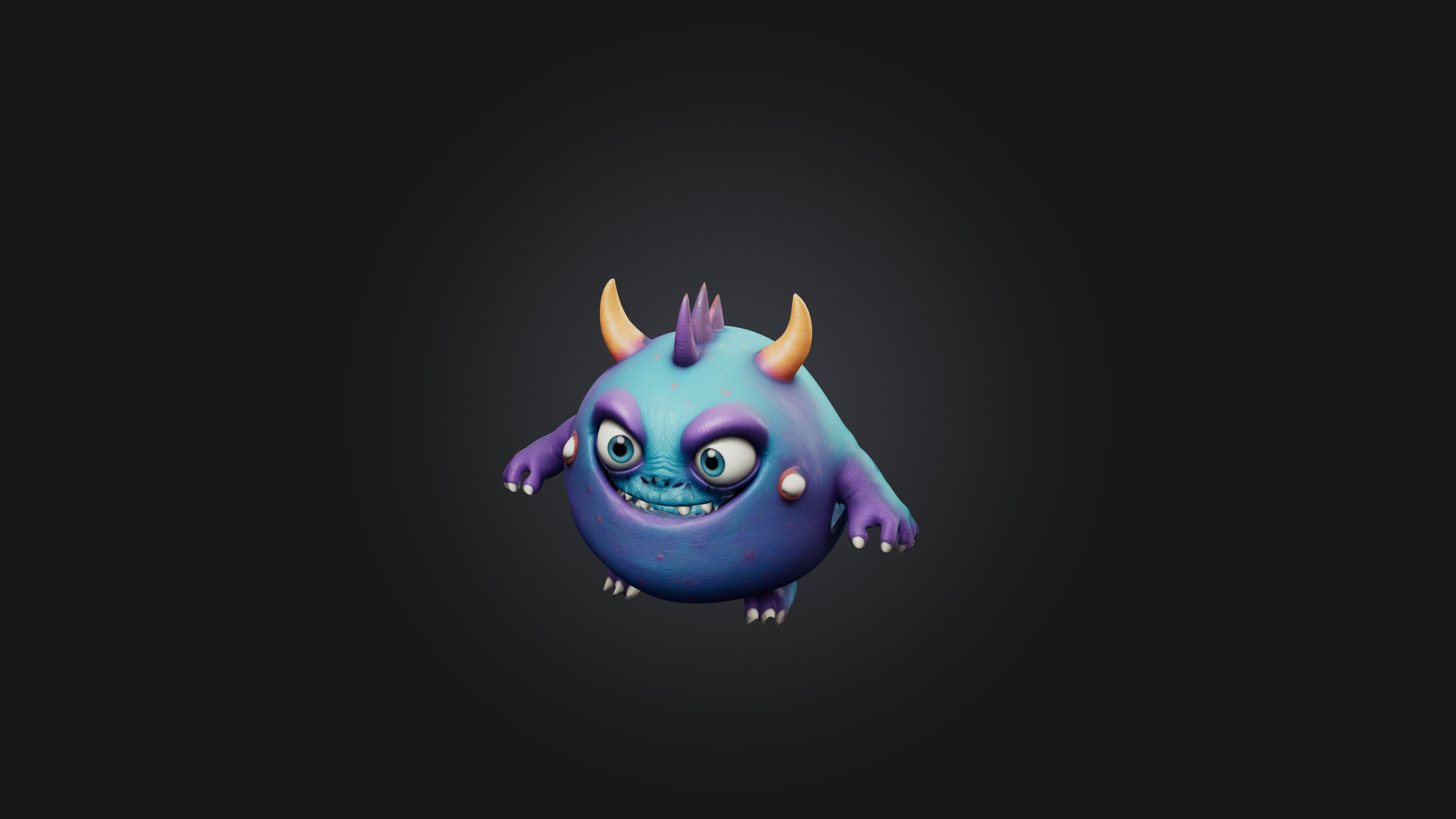 Cute monster 3D model_2