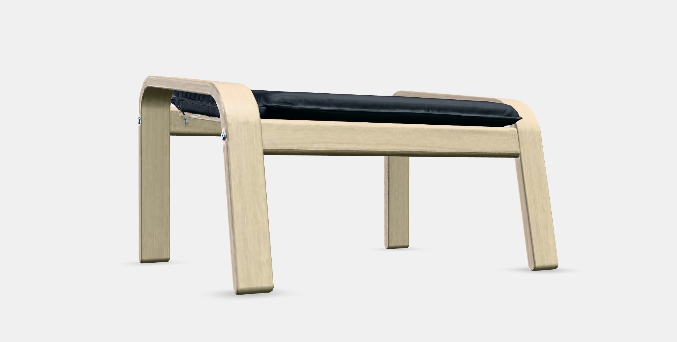 POANG Footstool 28 Low-poly 3D model_9