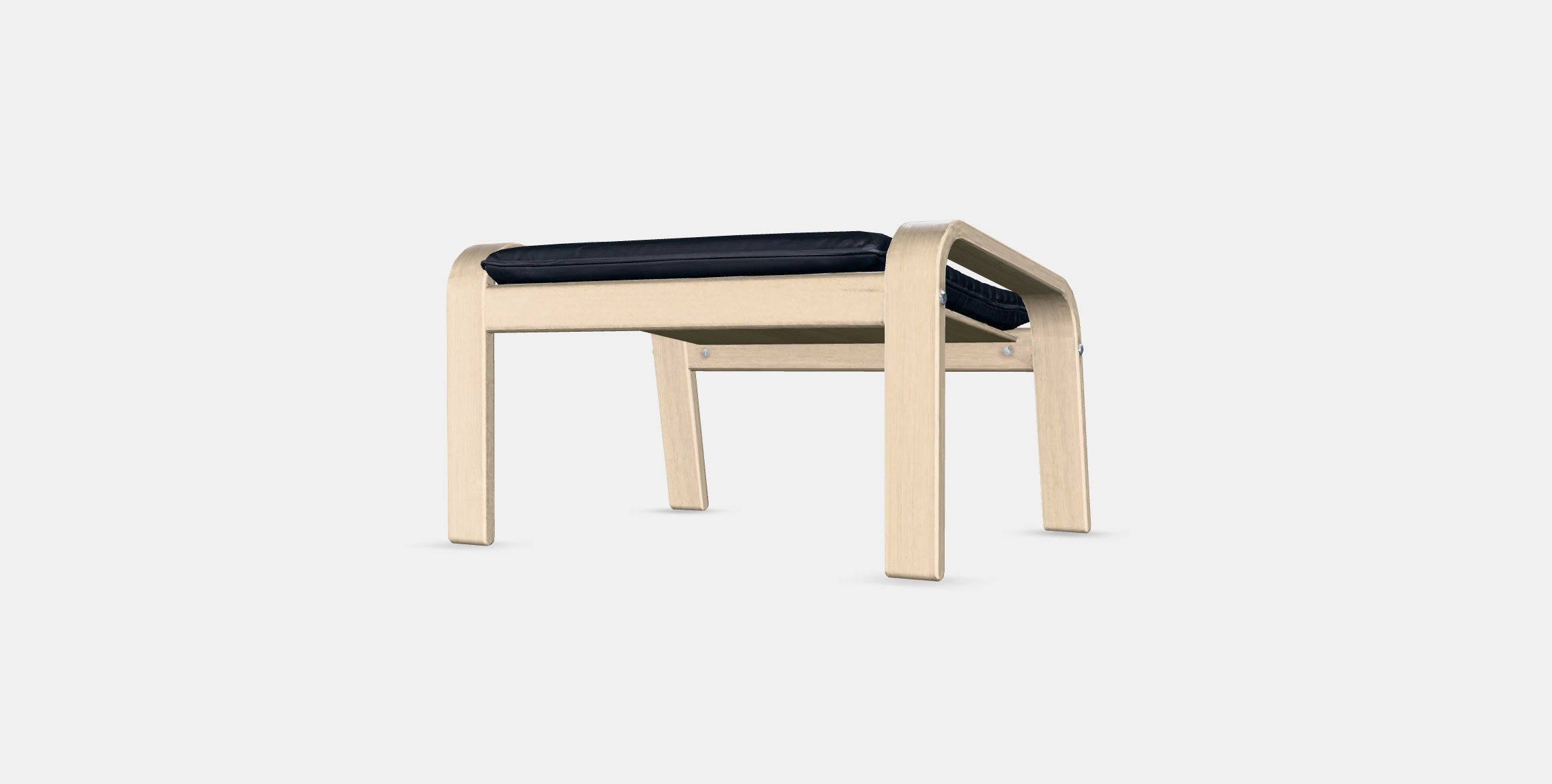 POANG Footstool 28 Low-poly 3D model_5