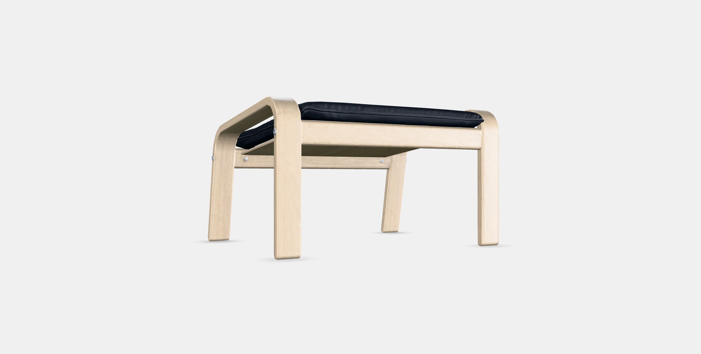 POANG Footstool 28 Low-poly 3D model_16