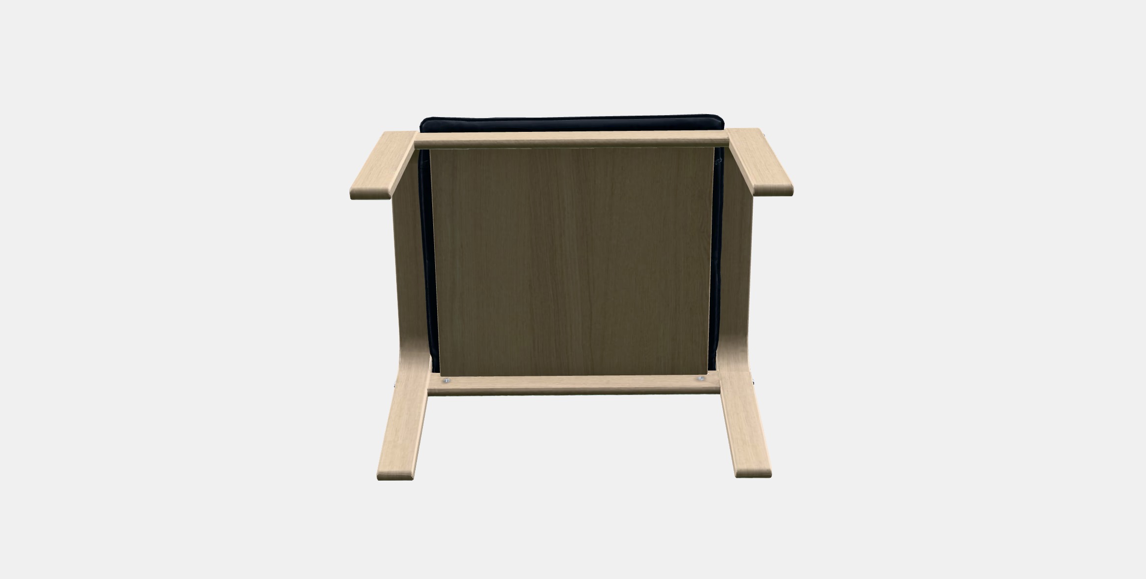 POANG Footstool 28 Low-poly 3D model_7