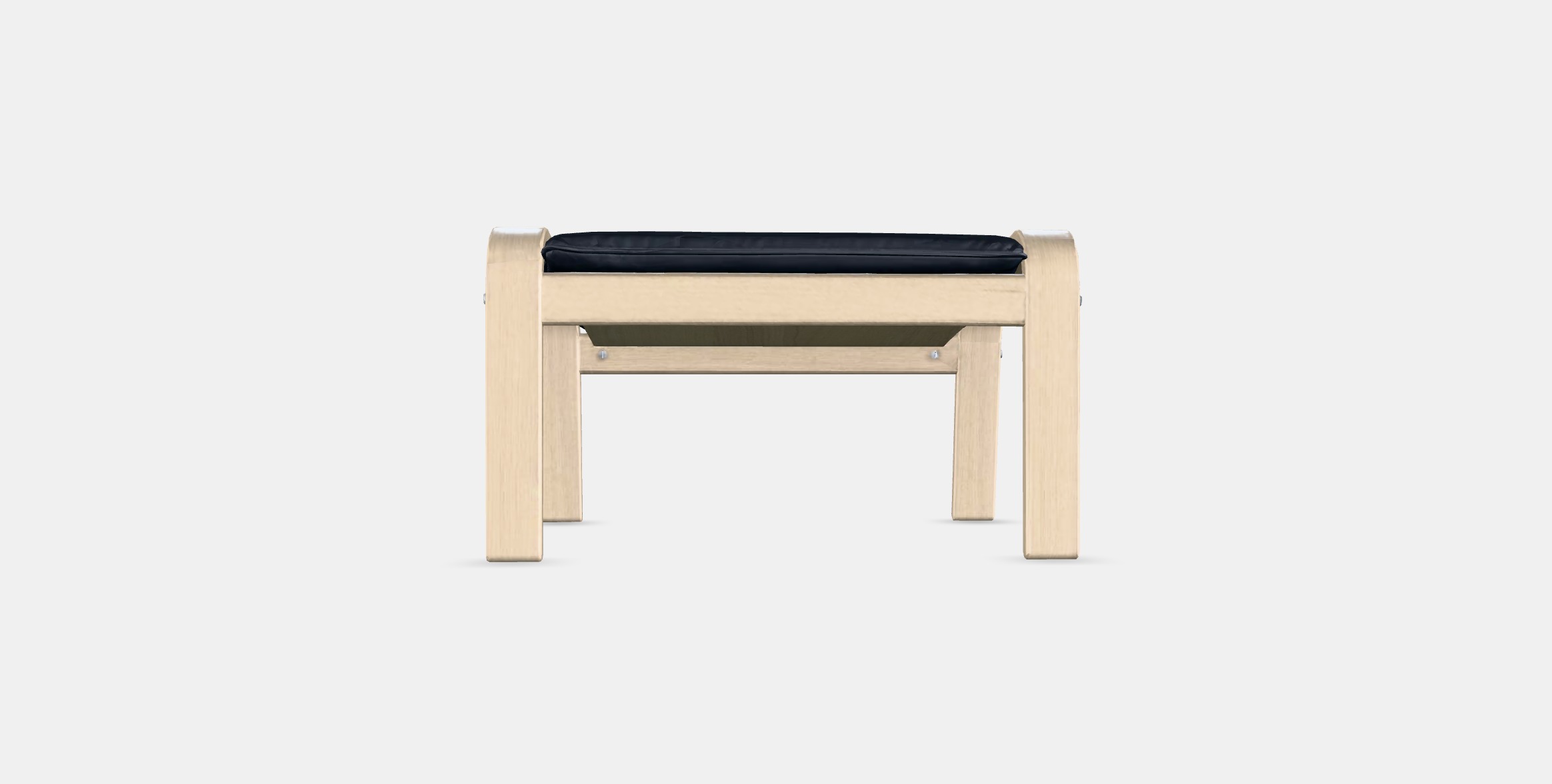 POANG Footstool 28 Low-poly 3D model_14