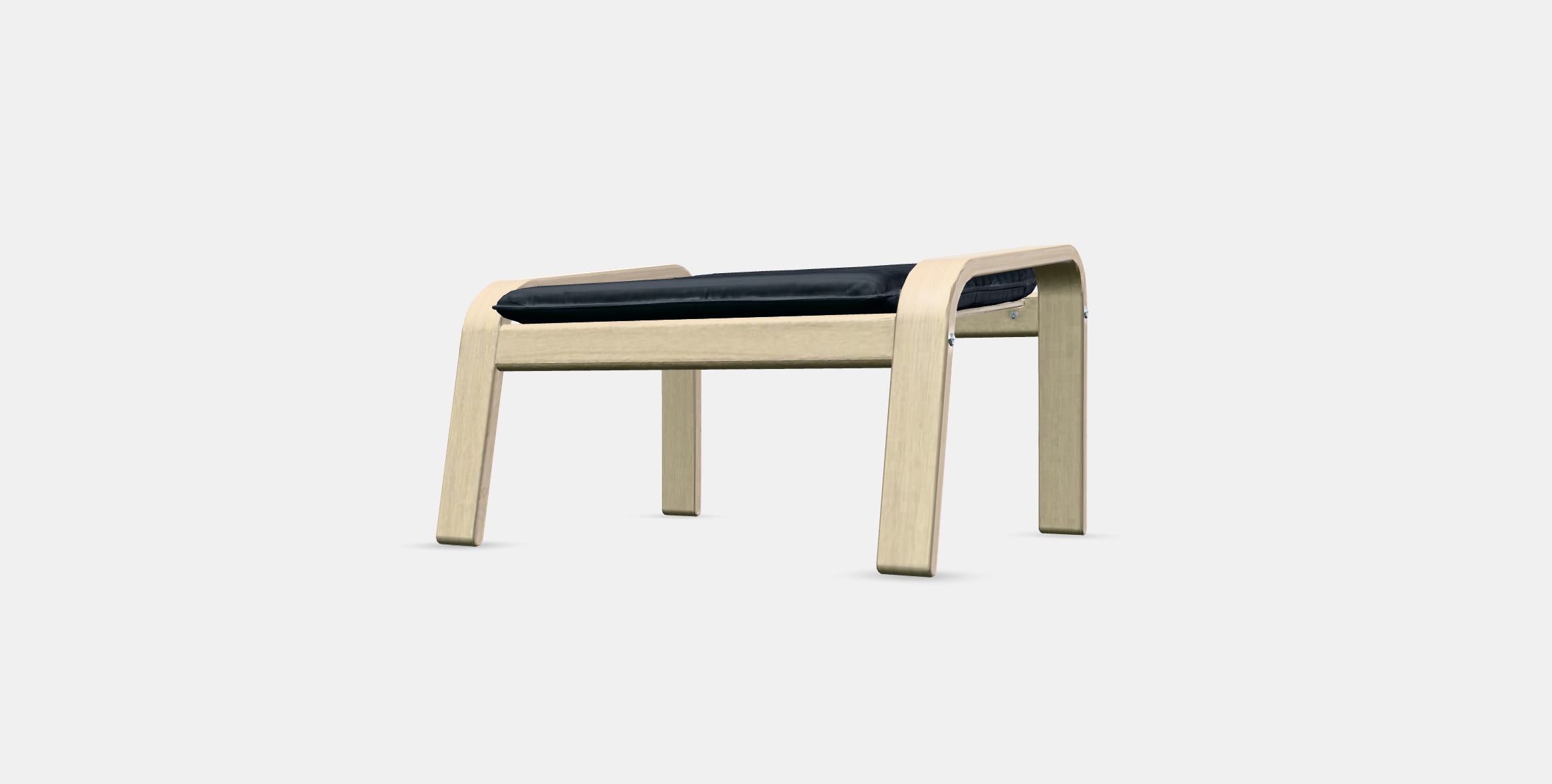 POANG Footstool 28 Low-poly 3D model_12