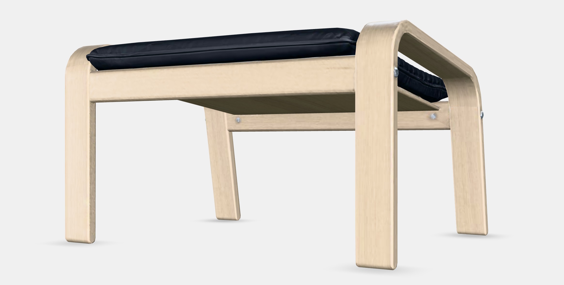 POANG Footstool 28 Low-poly 3D model_6