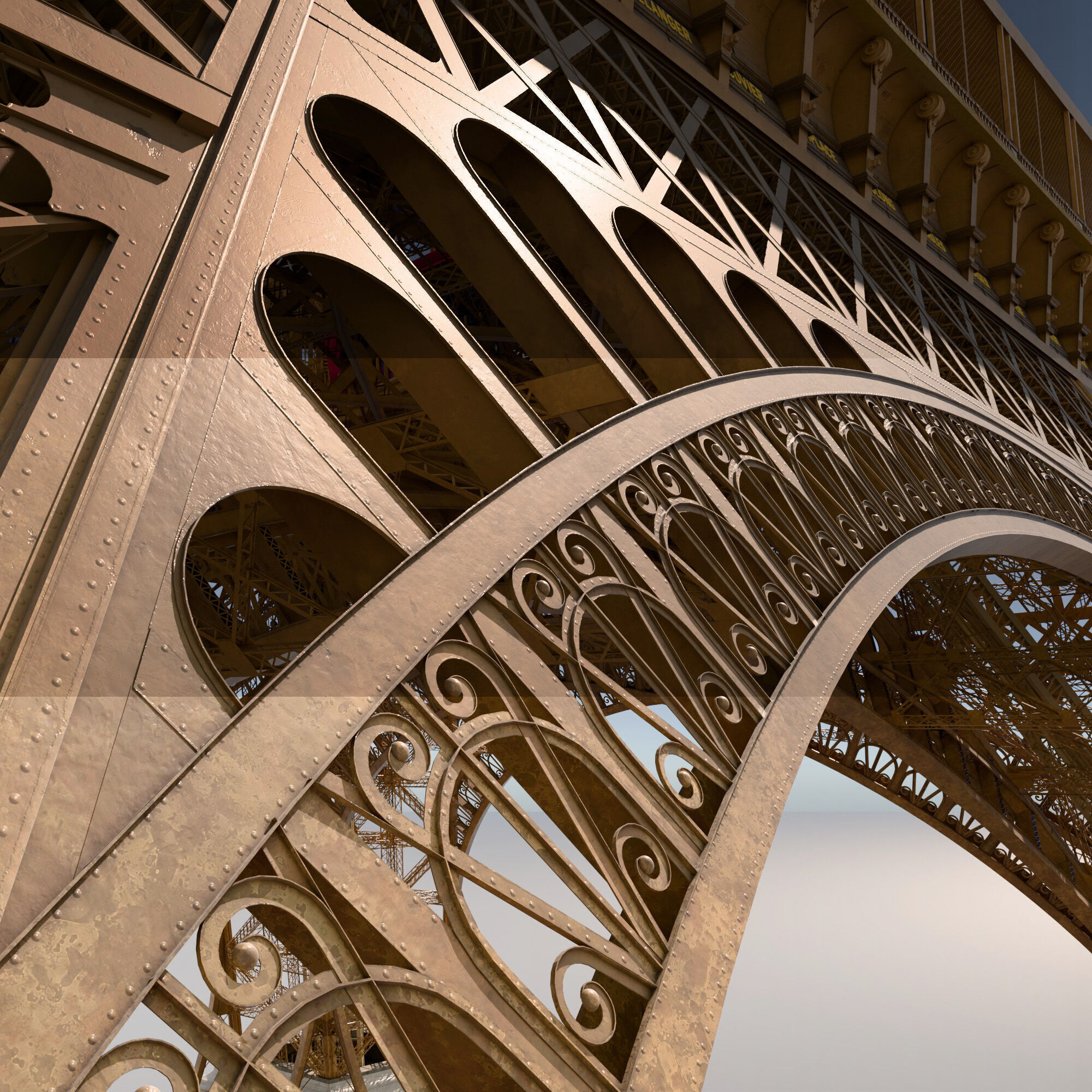 Eiffel Tower High detailed 3D model 3D model_9