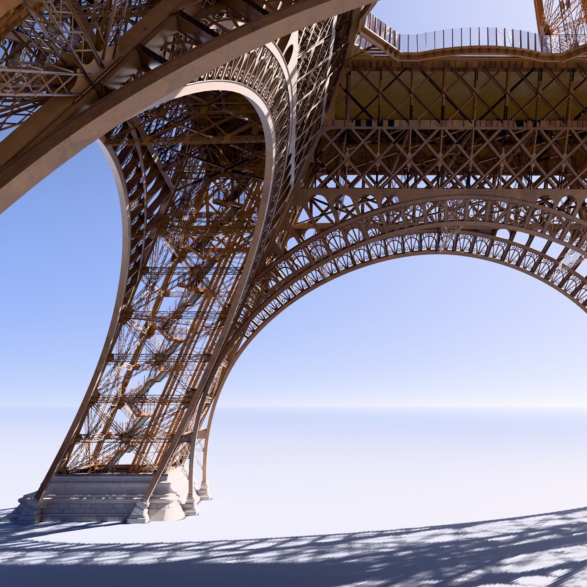 Eiffel Tower High detailed 3D model 3D model_6