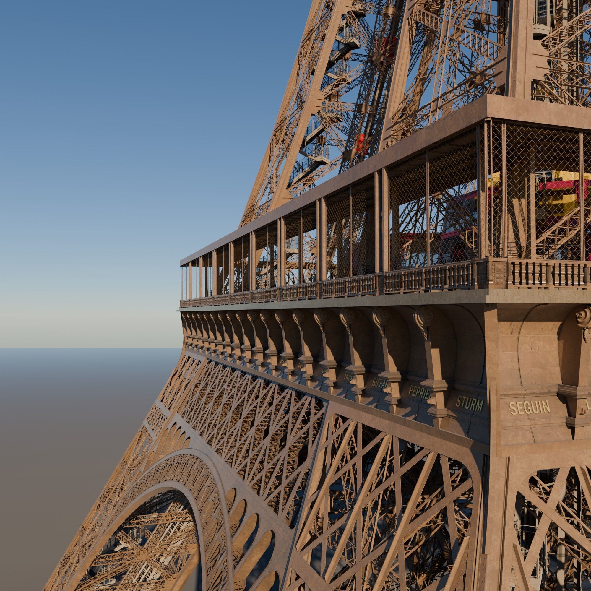 Eiffel Tower High detailed 3D model 3D model_12