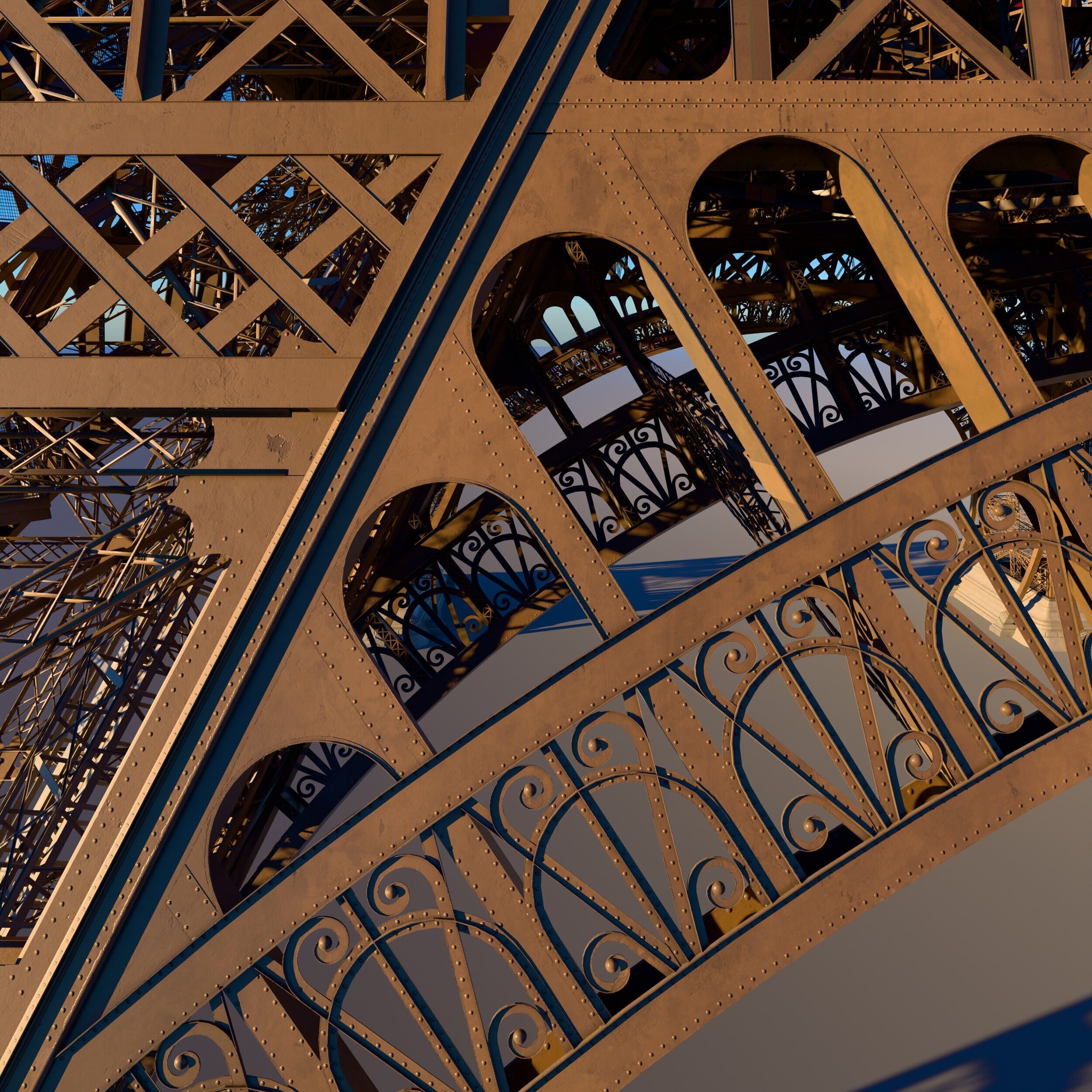 Eiffel Tower High detailed 3D model 3D model_10