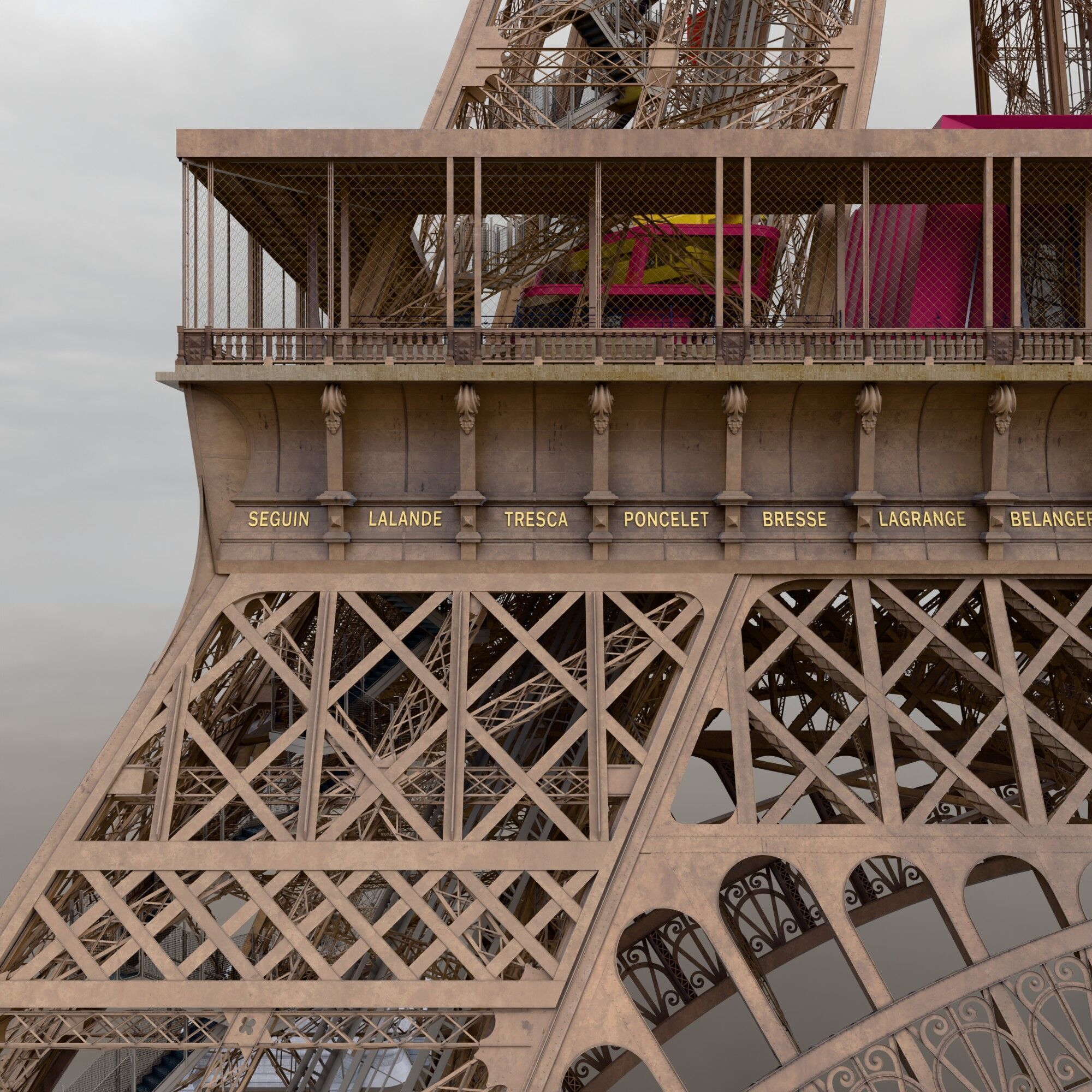 Eiffel Tower High detailed 3D model 3D model_3