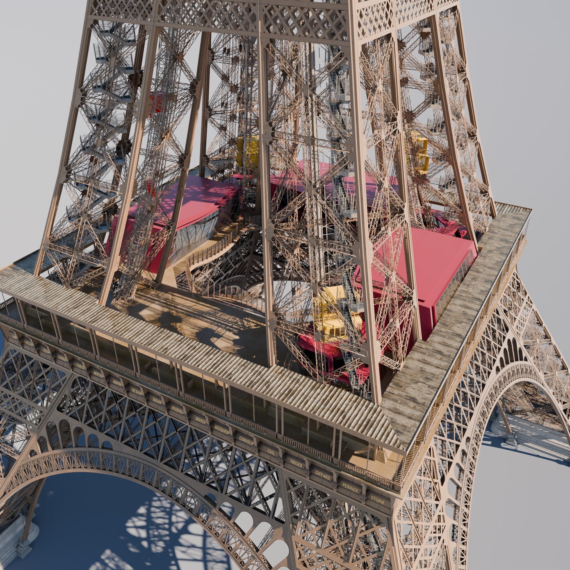 Eiffel Tower High detailed 3D model 3D model_13