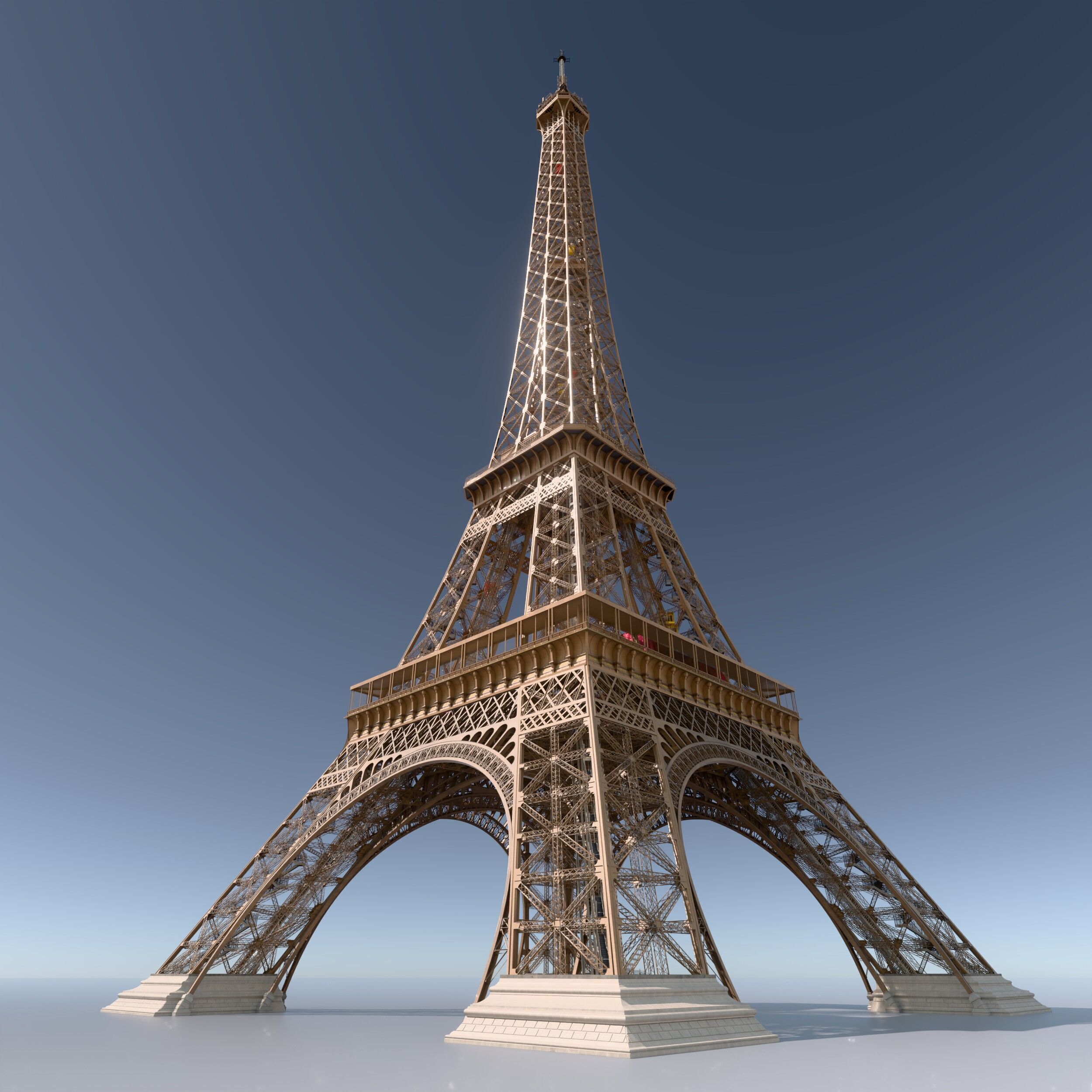 Eiffel Tower High detailed 3D model 3D model_4