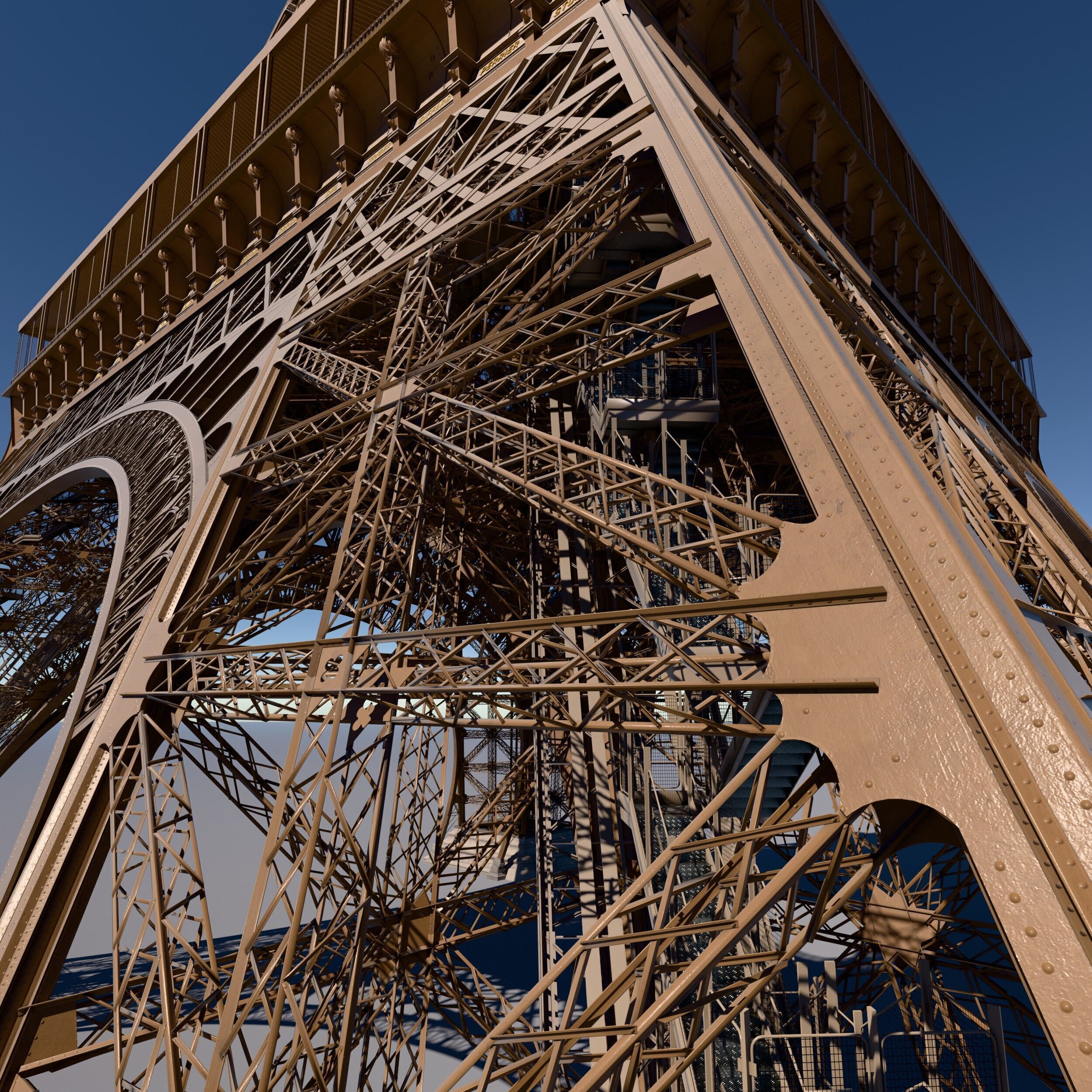Eiffel Tower High detailed 3D model 3D model_8