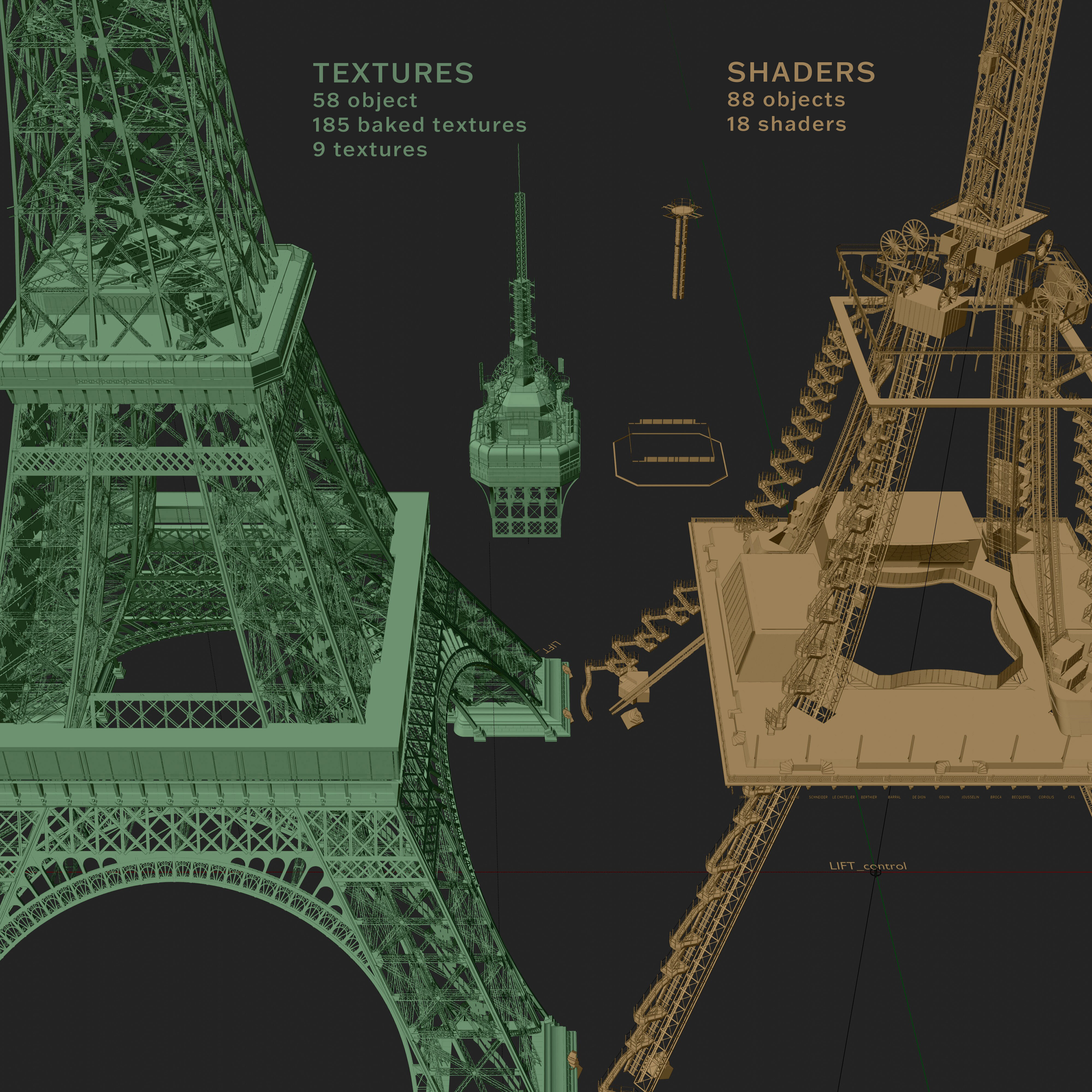 Eiffel Tower High detailed 3D model 3D model_30