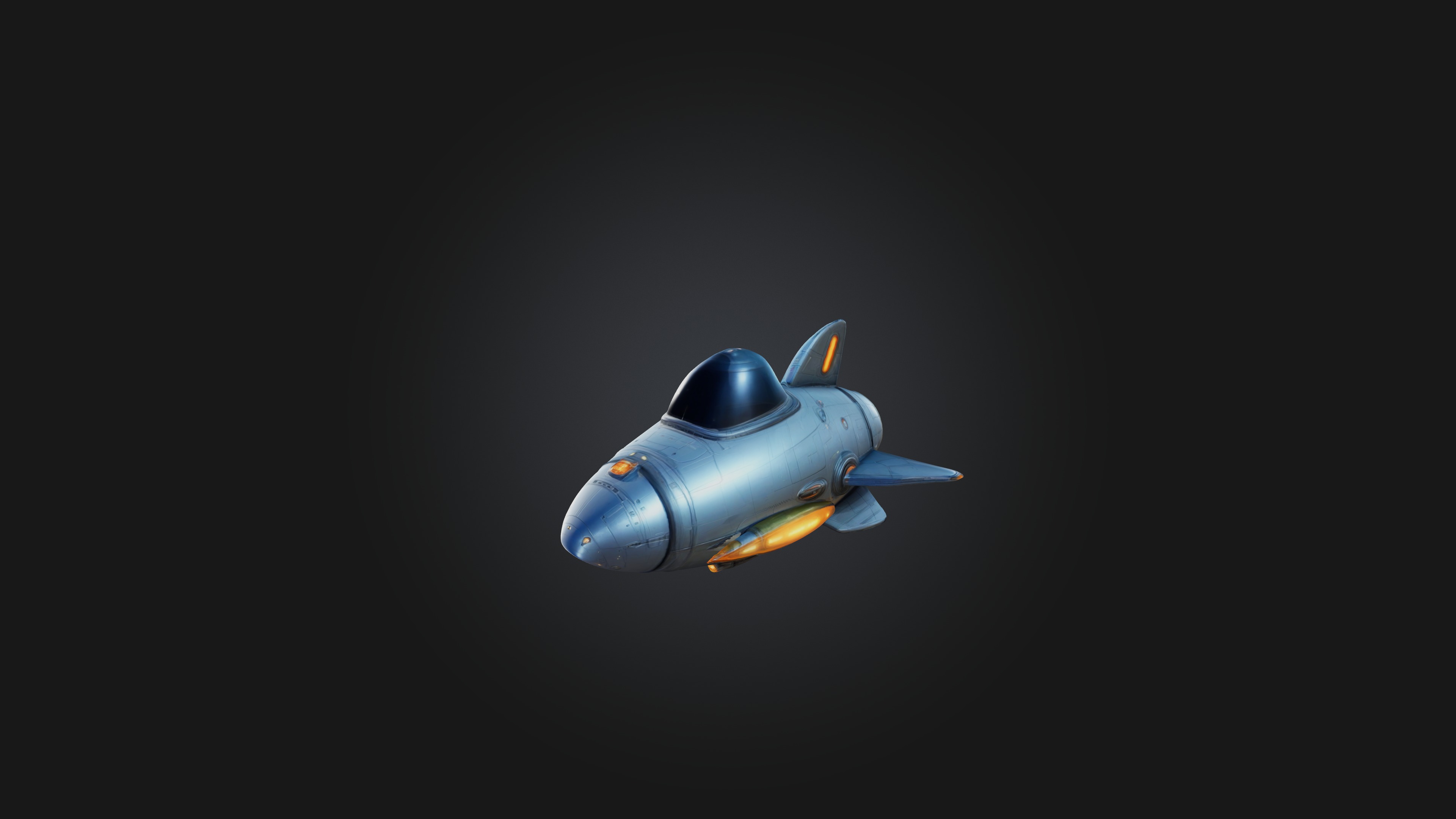 Cartoon Spaceship 3D model_5