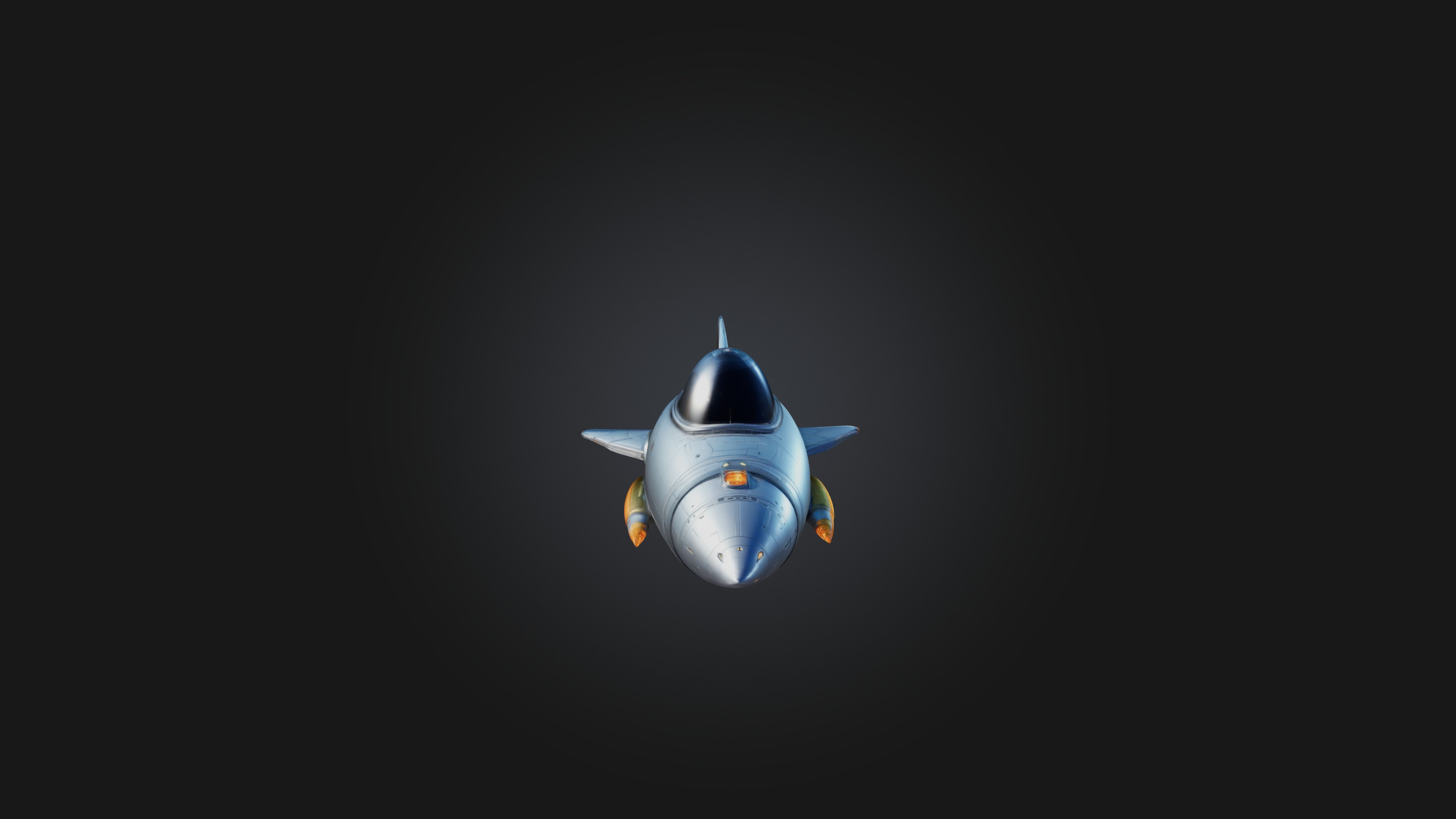 Cartoon Spaceship 3D model_2