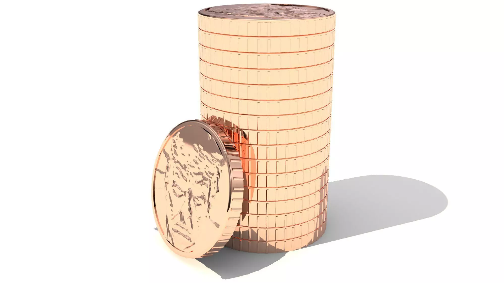 Gold Donald Trump Coin 3D model_0