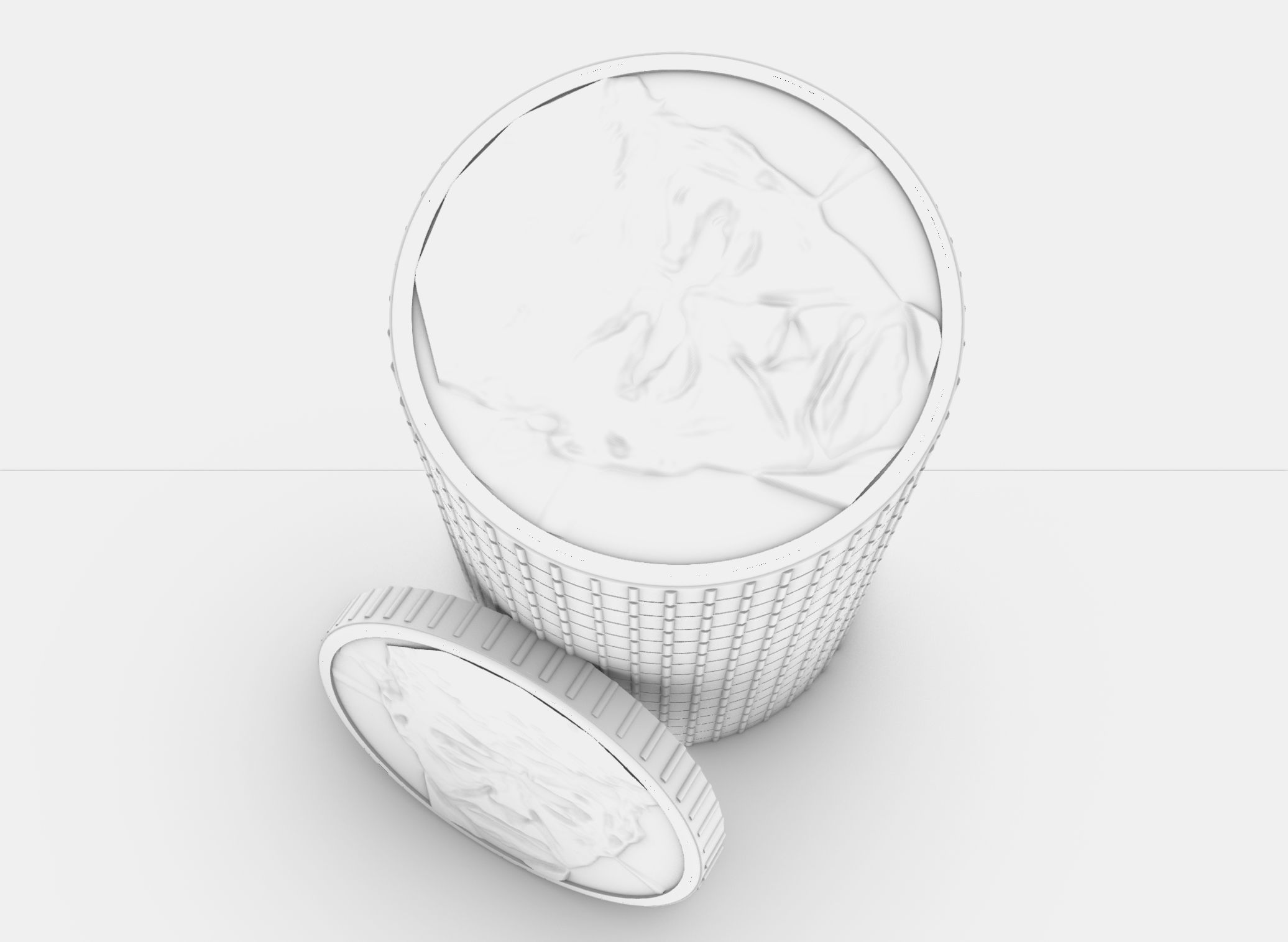 Gold Donald Trump Coin 3D model_4