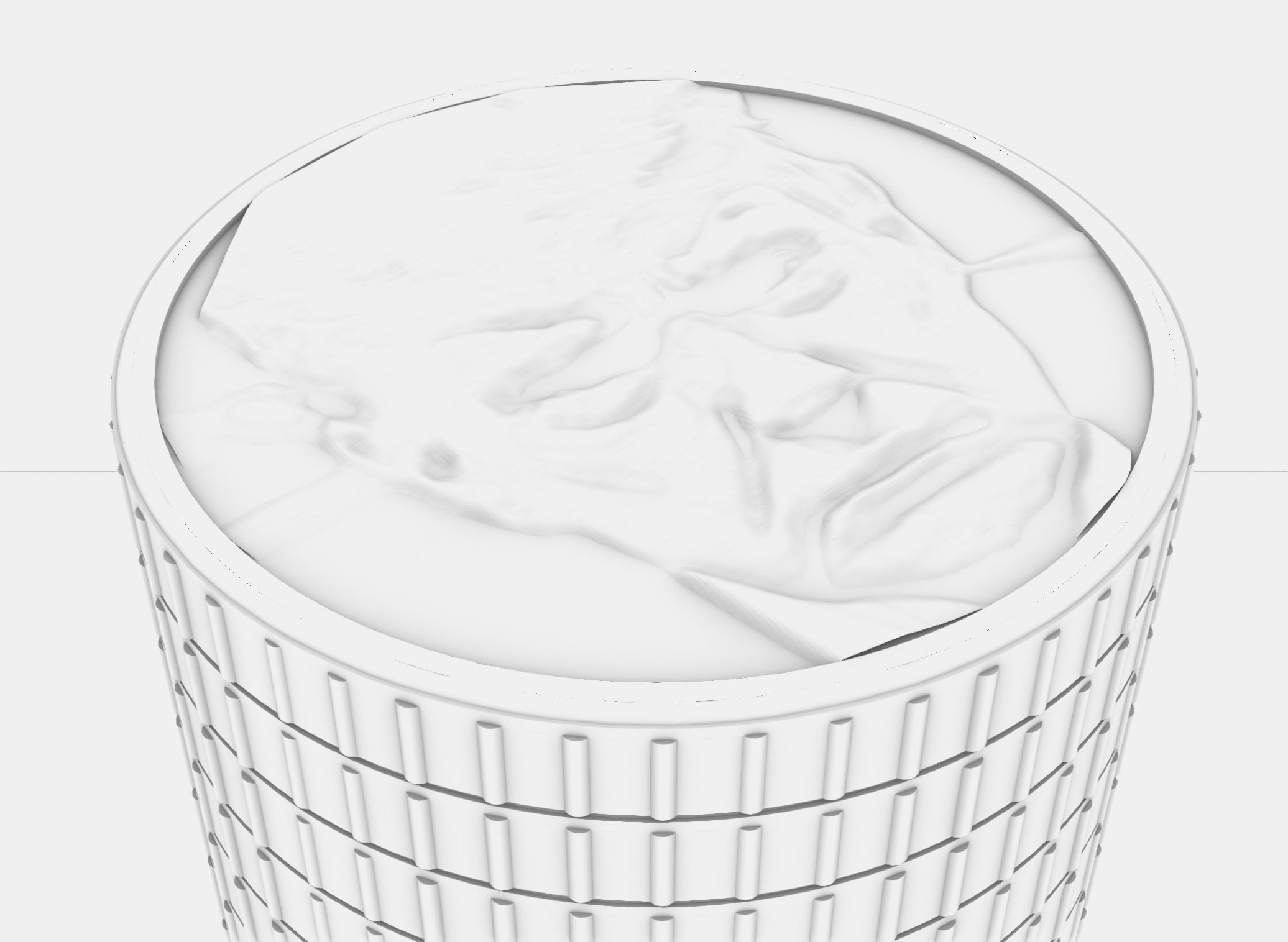 Gold Donald Trump Coin 3D model_9