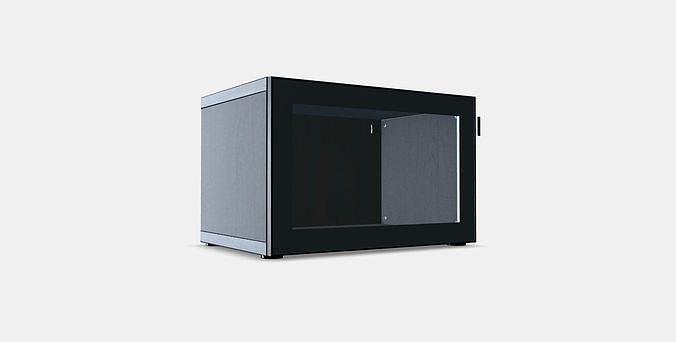 BESTA Shelf unit with glass door 5 Low-poly 3D model