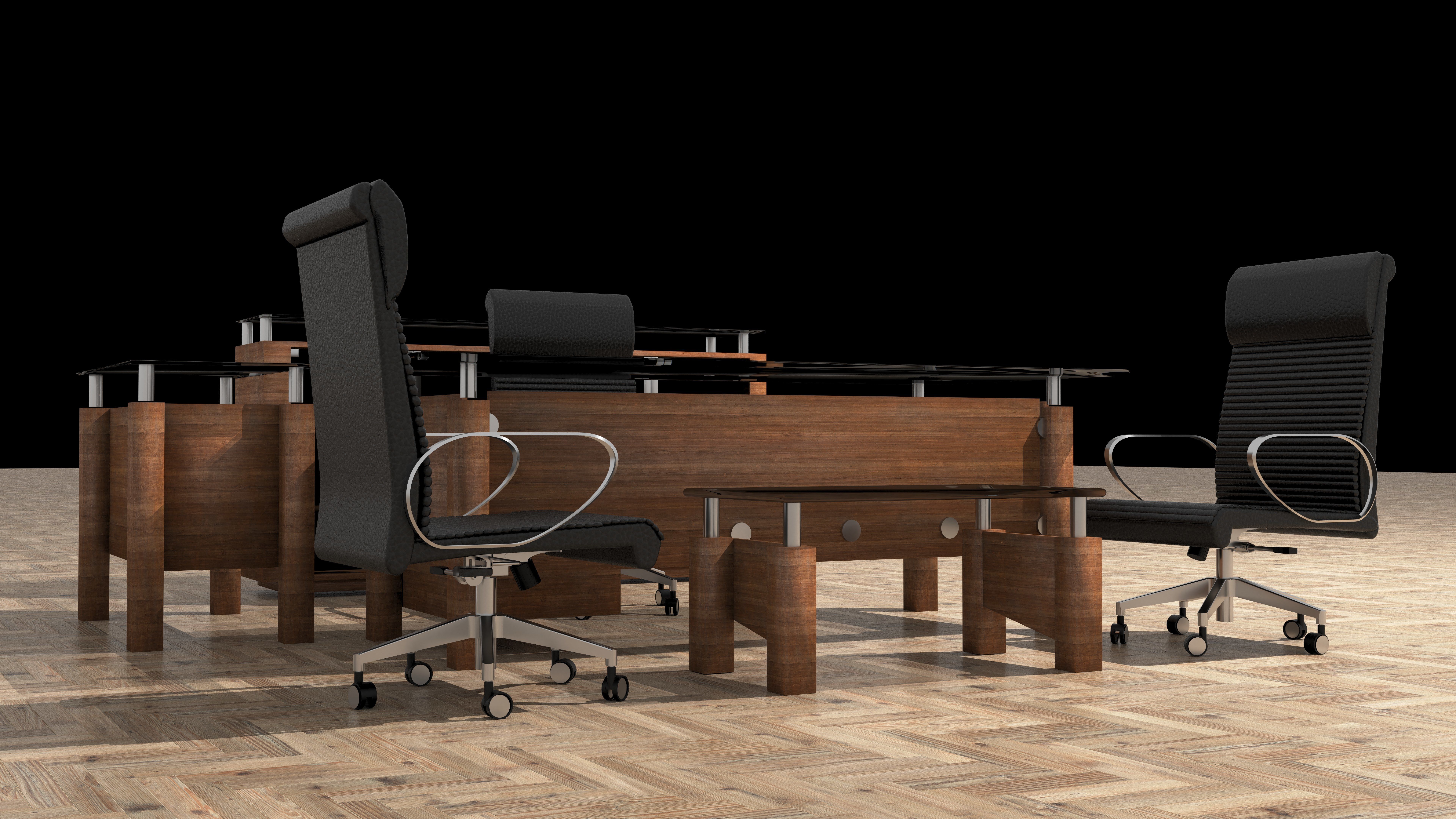 Office Set 2  3D model_6