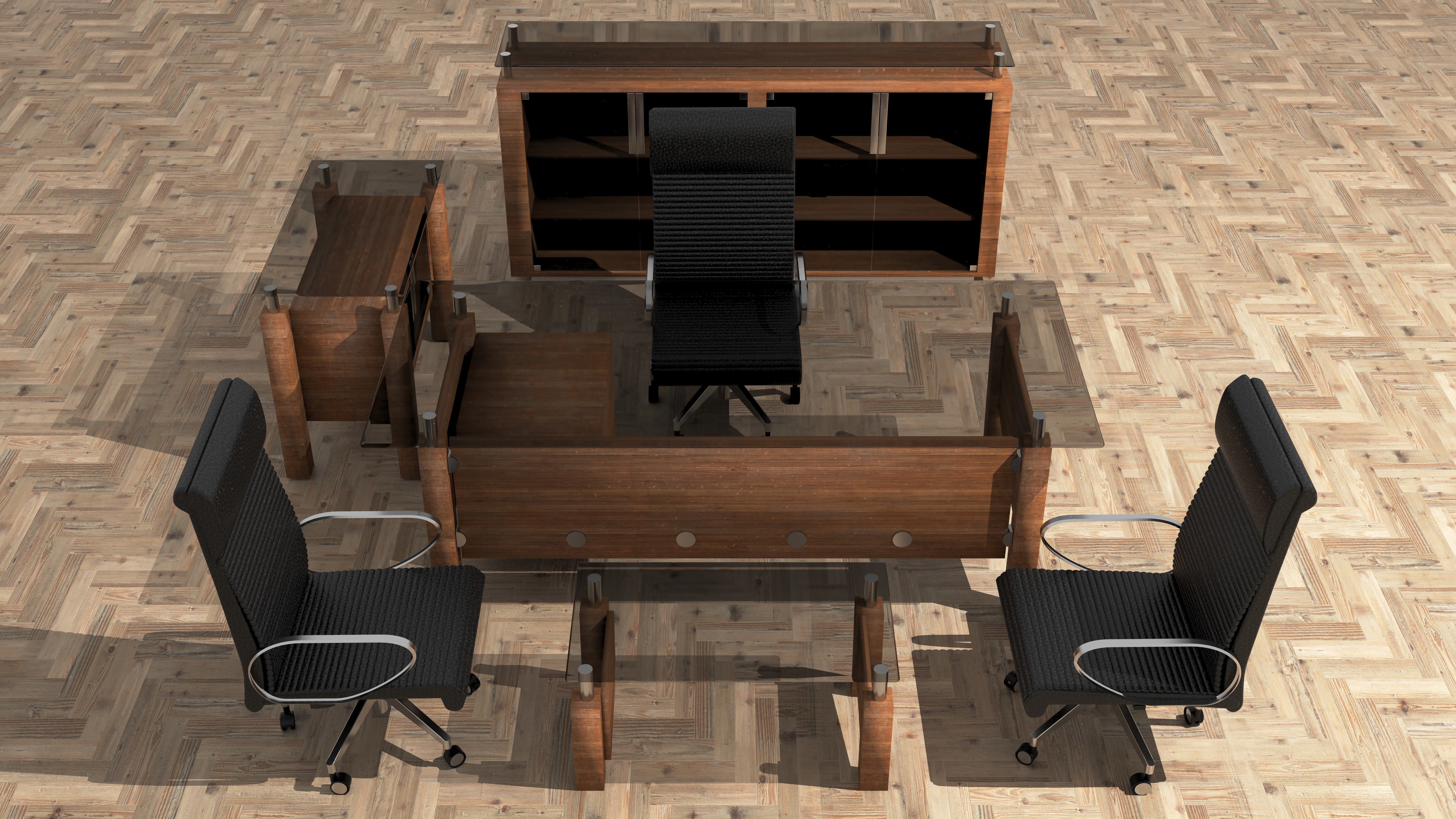 Office Set 2  3D model_3