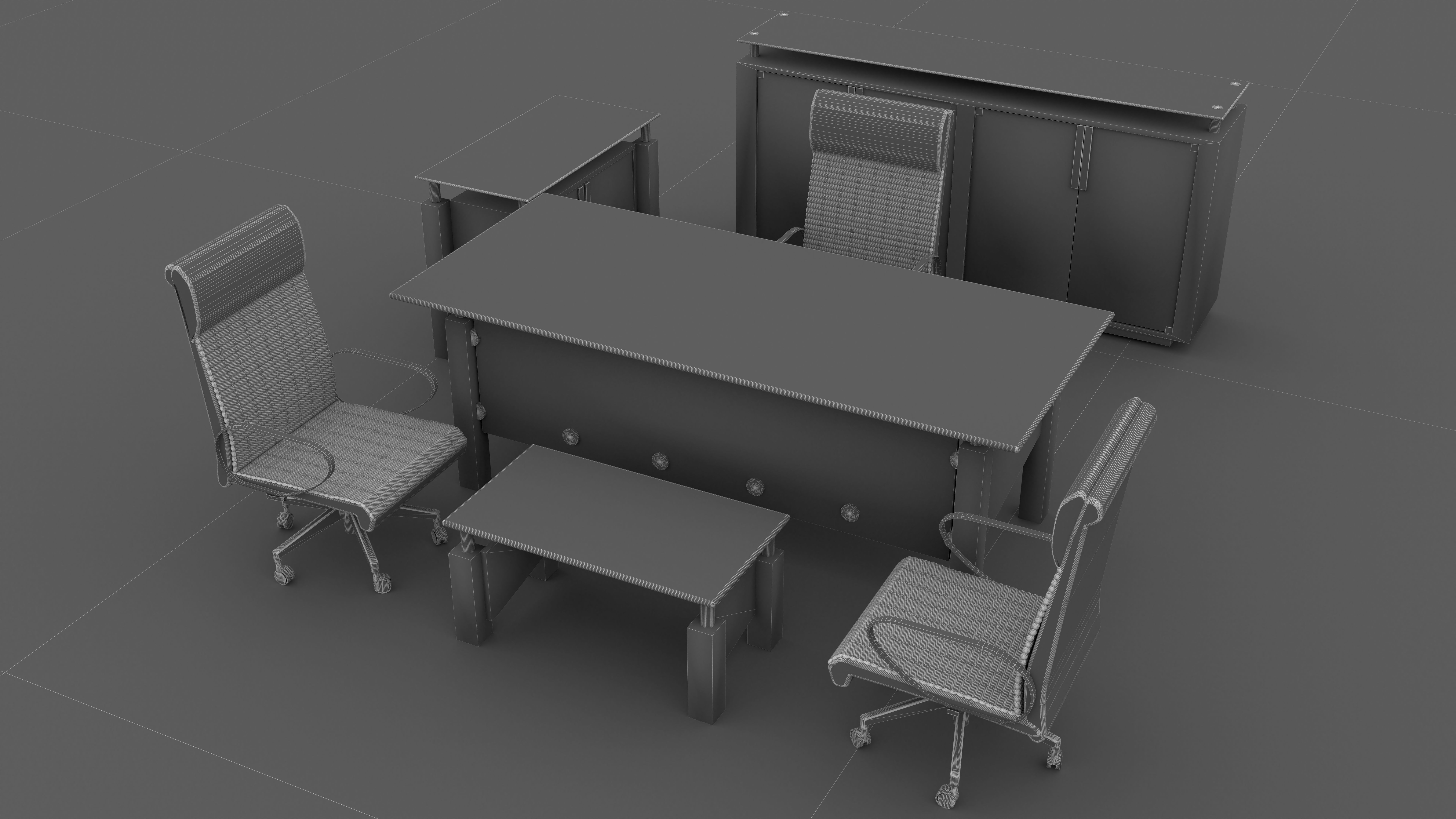 Office Set 2  3D model_7