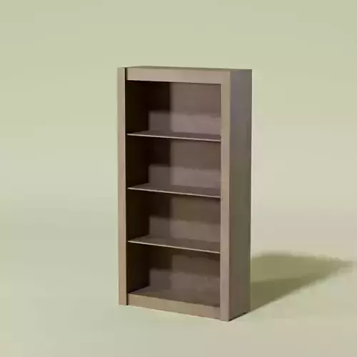 wooden shelf four niches Low-poly 3D model