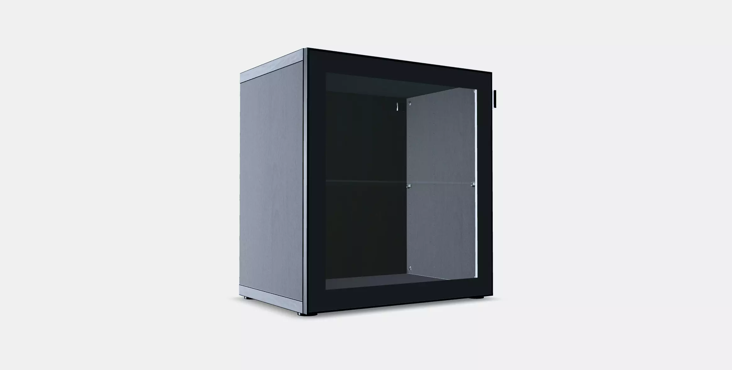 BESTA Shelf unit with glass door 8 Low-poly 3D model_0