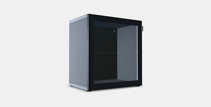 BESTA Shelf unit with glass door 8 Low-poly 3D model