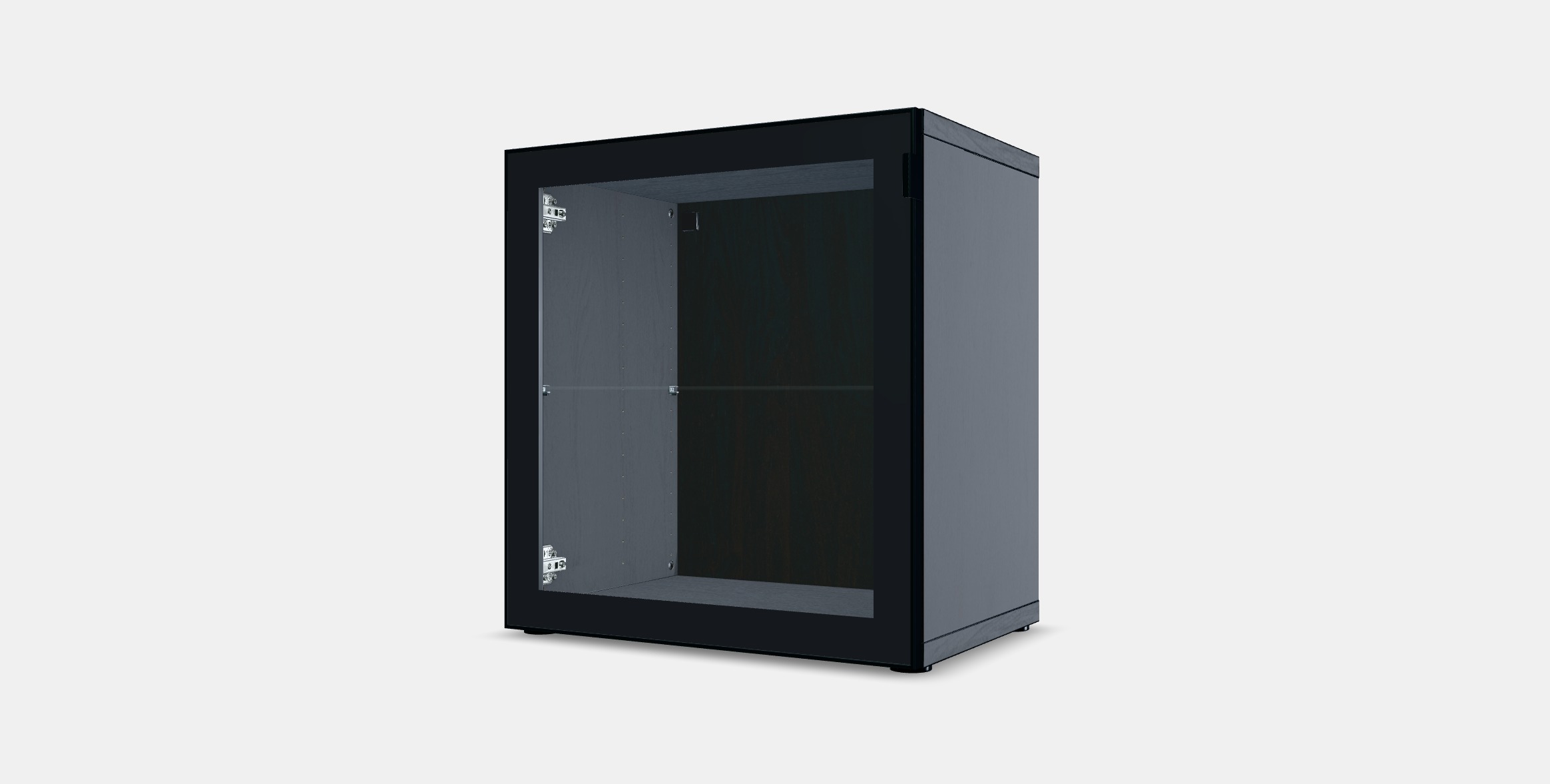 BESTA Shelf unit with glass door 8 Low-poly 3D model_12